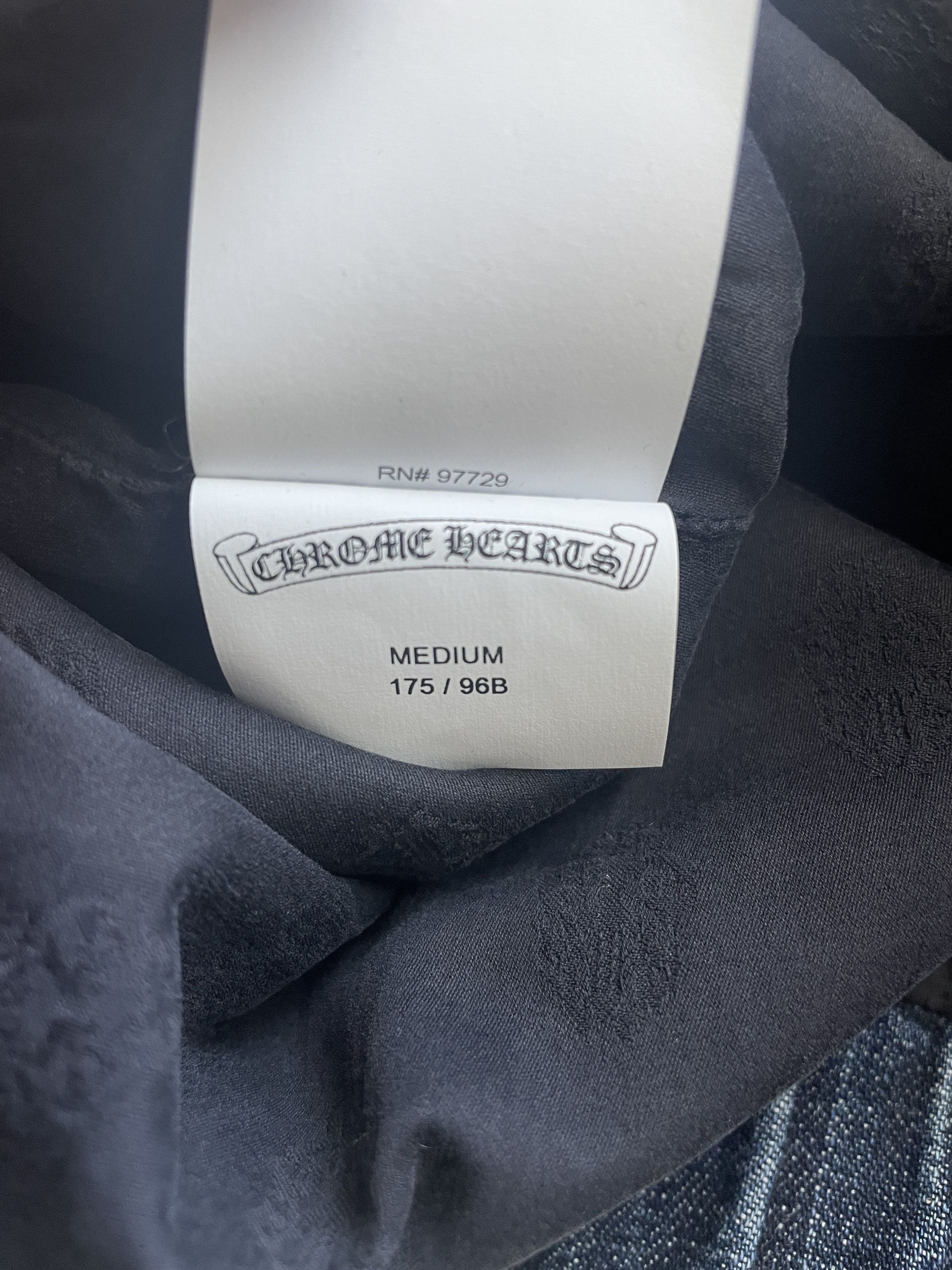 Chrome Hearts Chrome Hearts Leather Triple Cross Denim Quarter-Zip Jacket Size US M / EU 48-50 / 2 - 12 Thumbnail