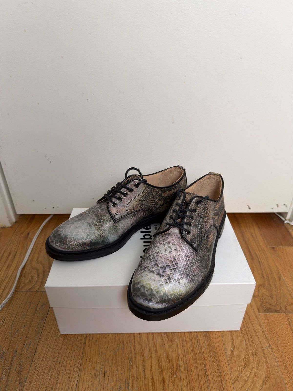 Doublet Trompe L'oeil Snakeskin Derbies Size US 8.5 / EU 41-42 - 2 Thumbnail