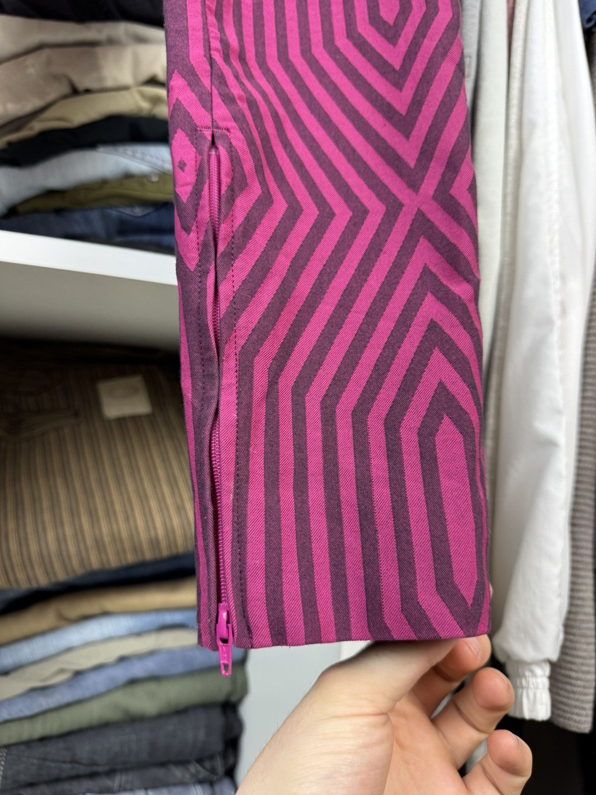 Issey Miyake Issey Miyake Women's Geometric Print Pants Size 3 Size 27" / US 4 / IT 40 - 15 Thumbnail