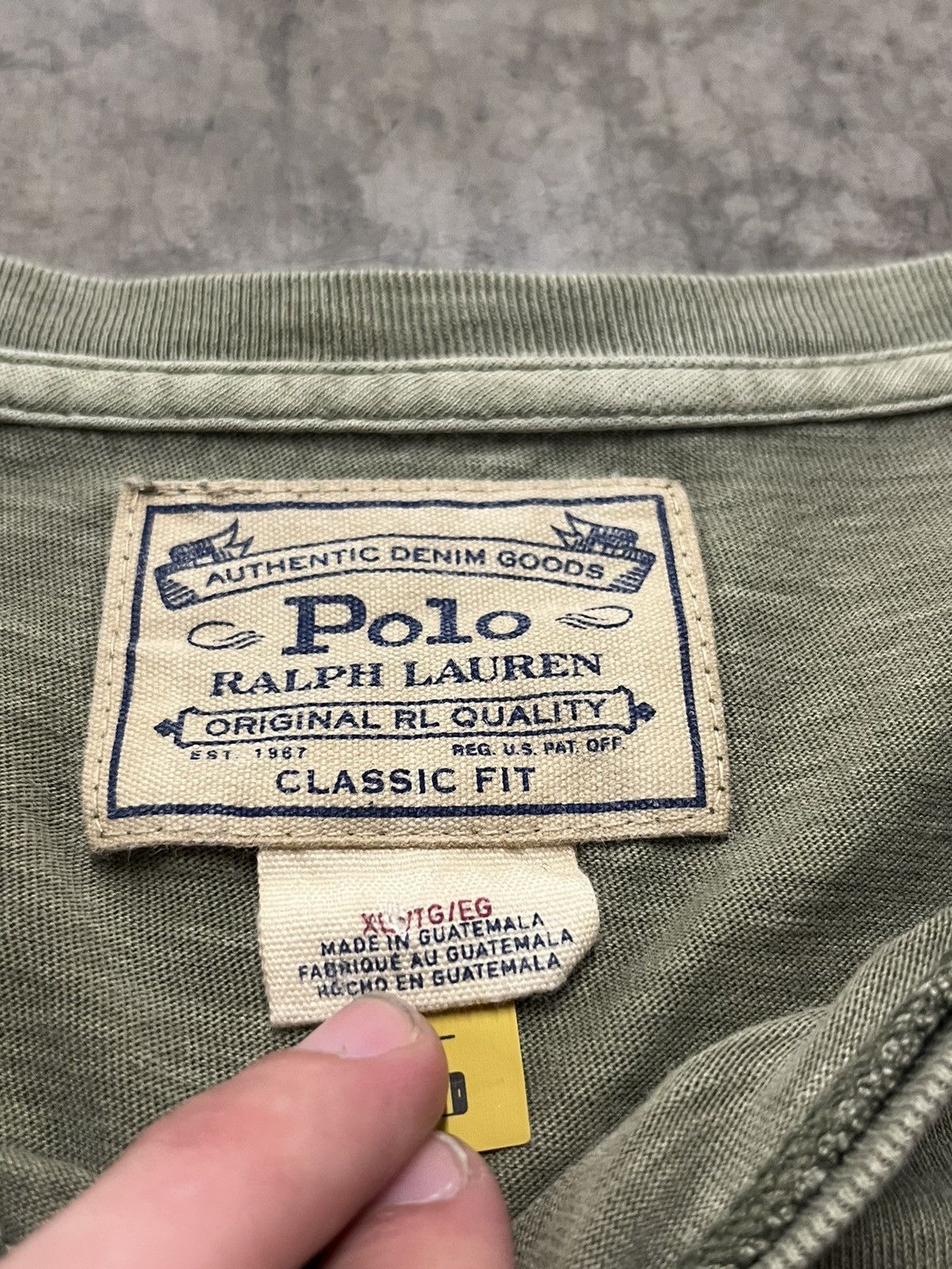 Polo Ralph Lauren × Vintage Polo Ralph Lauren forest green earth tone spell out shirt Size US XL / EU 56 / 4 - 6 Thumbnail