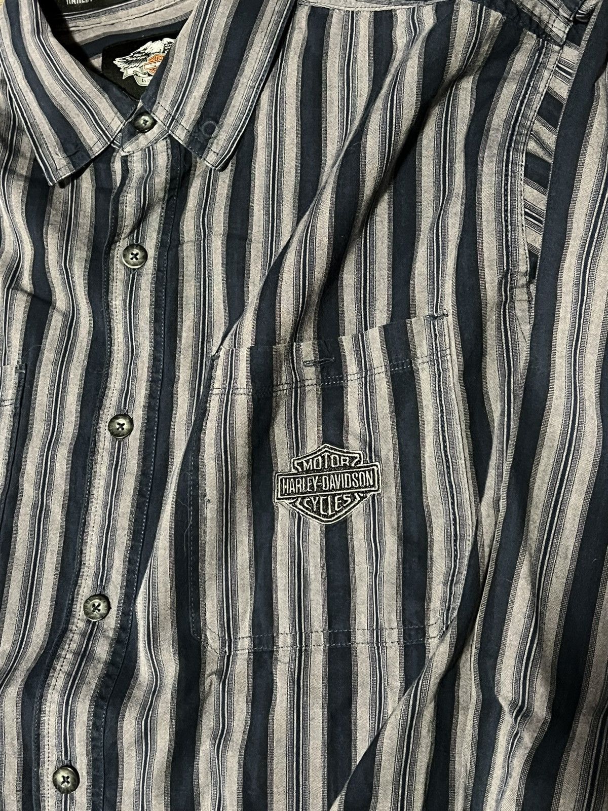 Harley Davidson × Vintage Embroidered Harley Davidson Button Up Shirt Size US XL / EU 56 / 4 - 5 Thumbnail