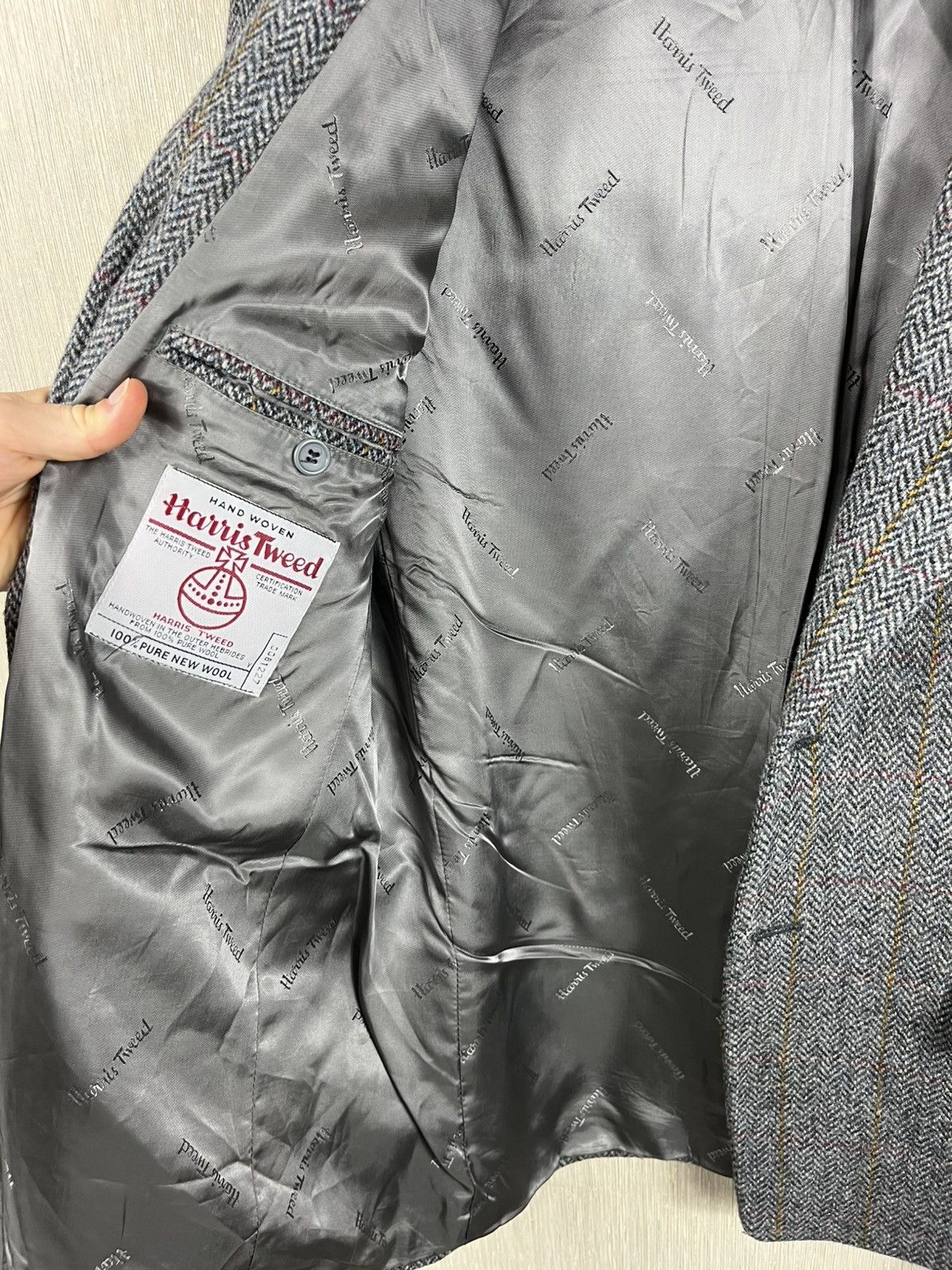 Harris Tweed × Vintage Vintage Harris Tweed wool herringbone coat jacket pattern Size US XL / EU 56 / 4 - 19 Thumbnail