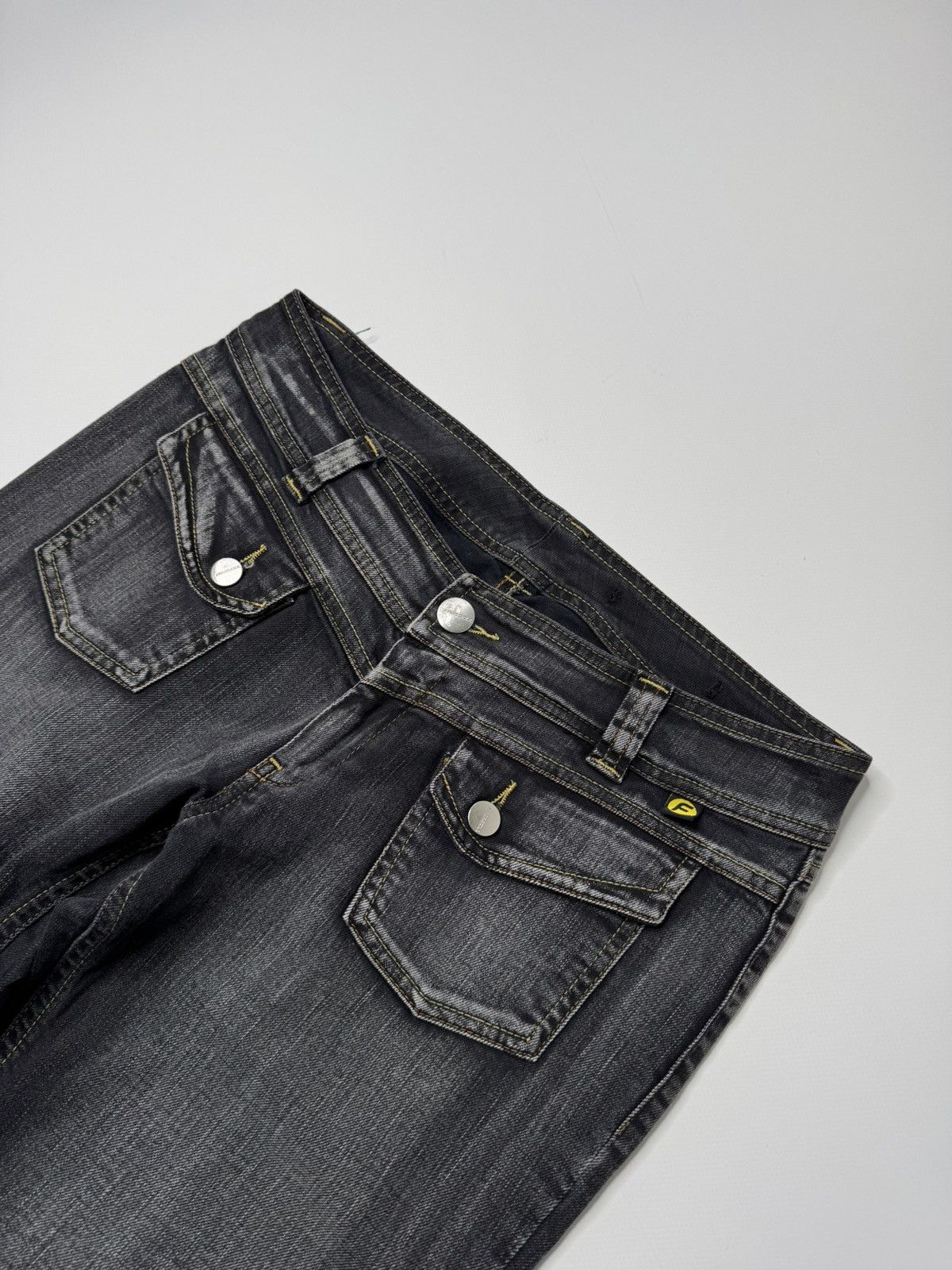 Vintage Vintage avant garde black flared jeans bootcut swag sk8 drip Size 32" / US 10 / IT 46 - 2 Thumbnail