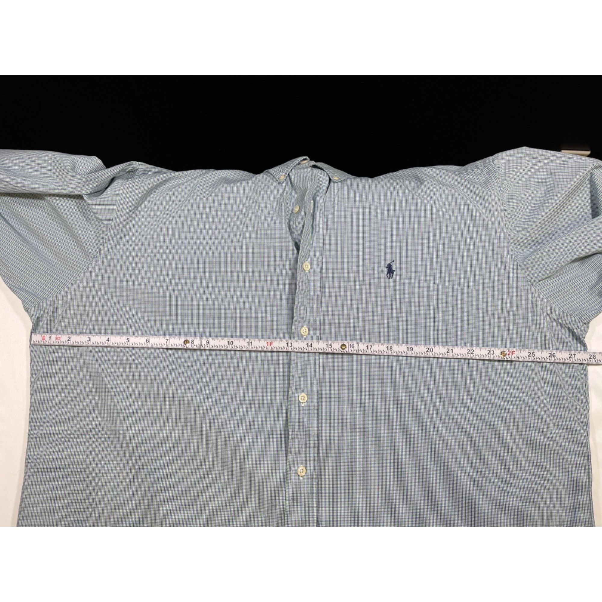 Ralph Lauren Ralph Lauren SKU 7741 Mens Blue and Green Plaid Long Sleeve Size US XL / EU 56 / 4 - 3 Thumbnail