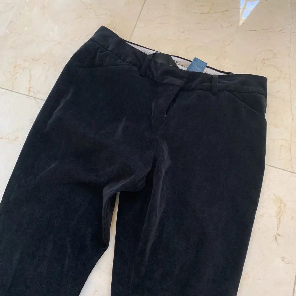 Norma Kamali Norma Kamali Black Velvet Flare Pants Size 32" / US 10 / IT 46 - 3 Thumbnail
