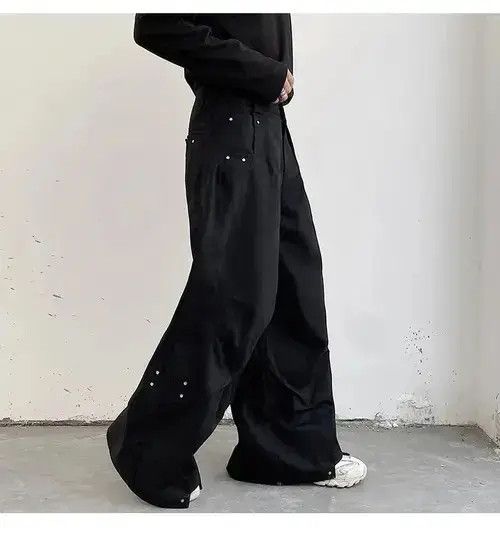 Japanese Brand × Jean Darkwear Pleats Loose Wide Leg Pant Size US 32 / EU 48 - 3 Thumbnail