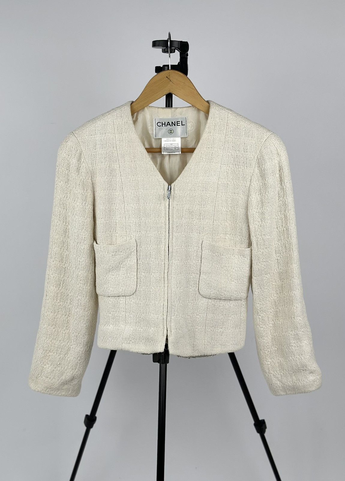 Chanel 1999S/S Boucle Tweed Weaving Blazer