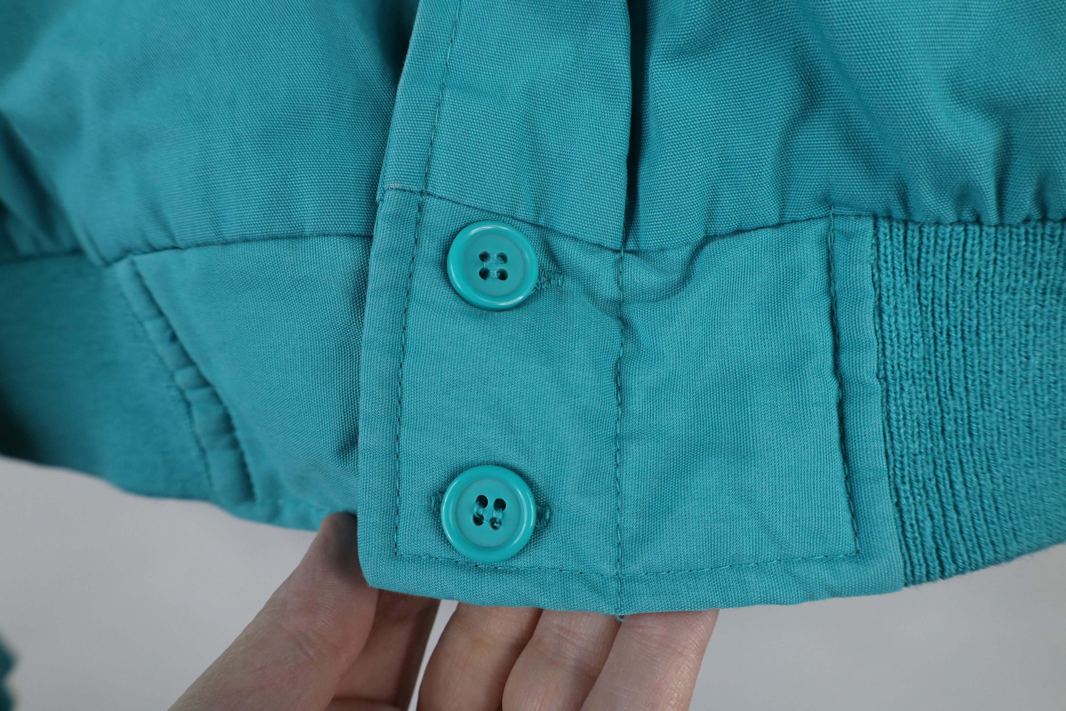 Vintage Vintage 90s Streetwear Blank Lined Cafe Bomber Jacket Blue Size US M / EU 48-50 / 2 - 4 Thumbnail