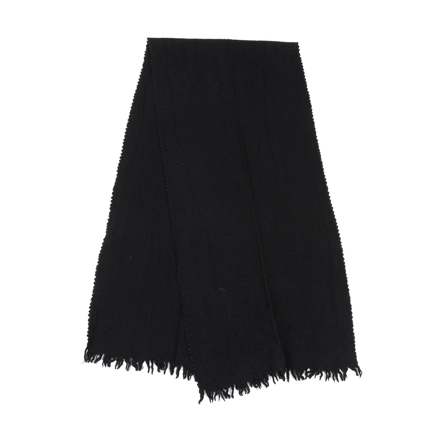 Dolce & Gabbana Wool Fringe Stole in Black Size ONE SIZE - 2 Thumbnail