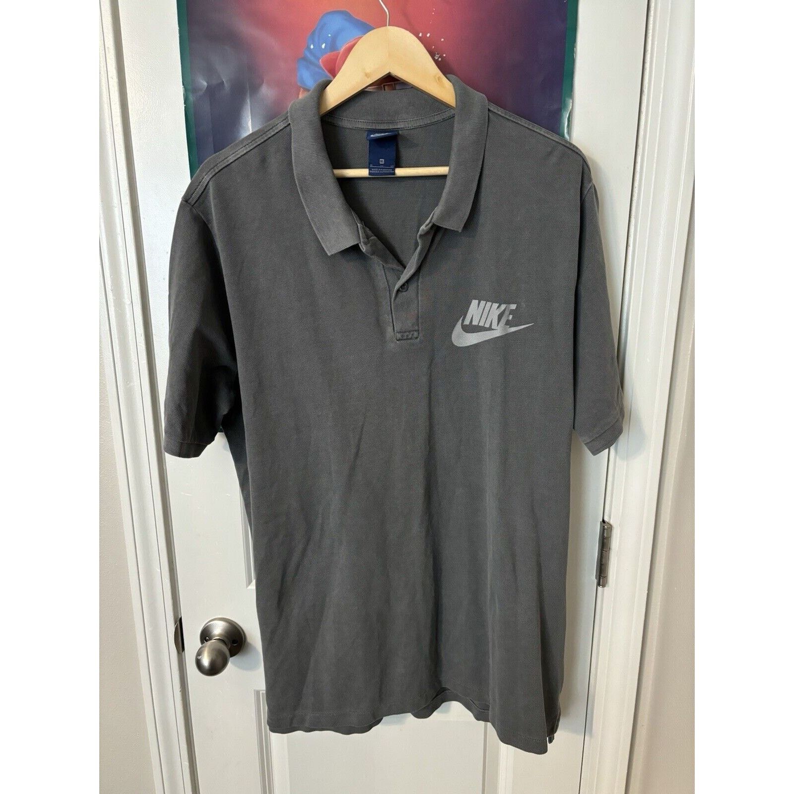 Nike Vintage nike grey blue polo button up size XL Rare Size US XL / EU 56 / 4 - 1 Thumbnail