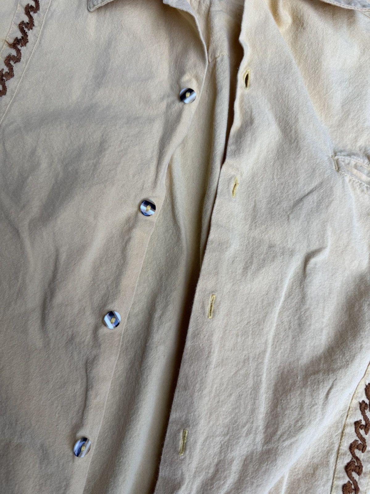 Vintage Yellow button up shirt Size US S / EU 44-46 / 1 - 2 Thumbnail