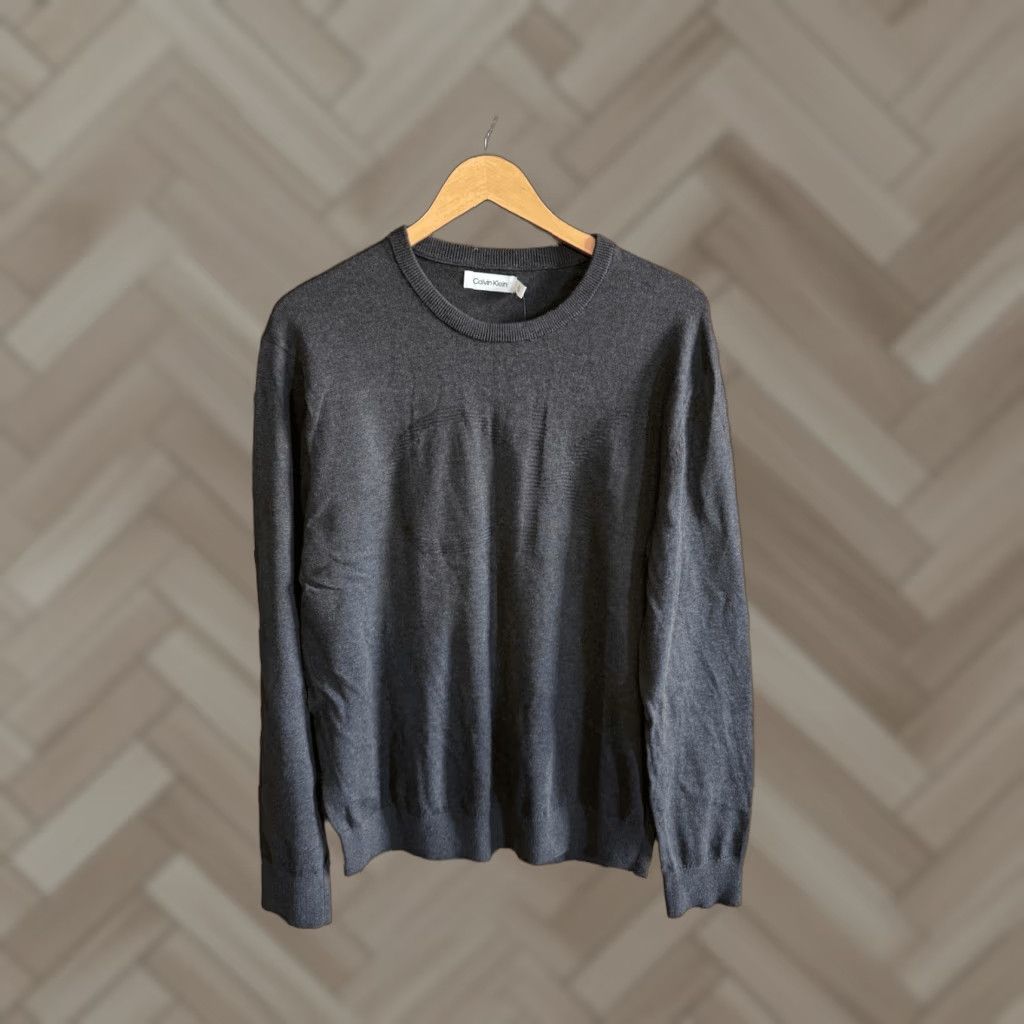 Calvin Klein Calvin Klein Mens Gray Long Sleeve Sweatshirt Pullover Lightweight Sz Large NWT Size US L / EU 52-54 / 3 - 1 Thumbnail