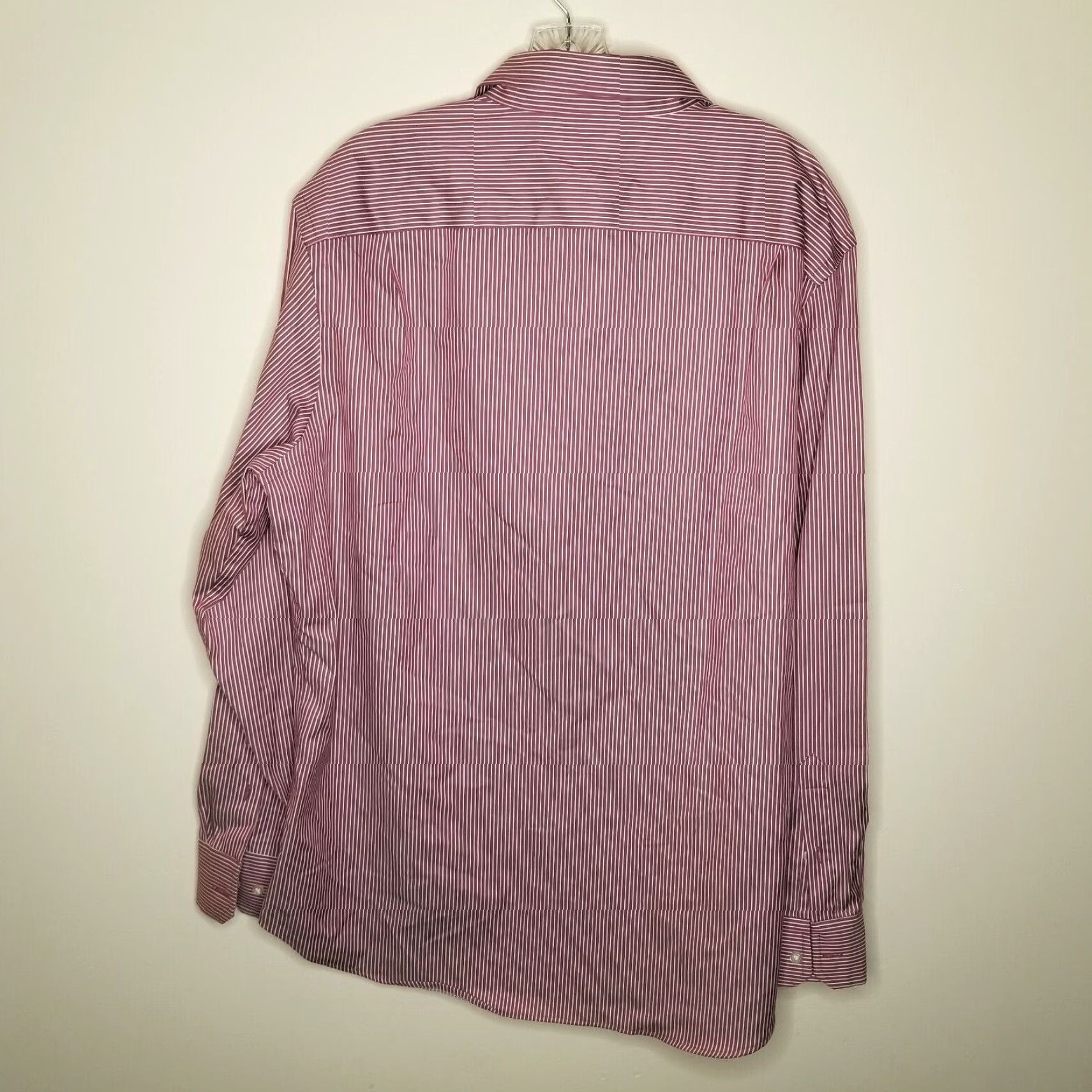 Banana Republic Banana Republic Shirt Mens Long Sleeve Button-Up Striped Purple Pink White Size L Size US L / EU 52-54 / 3 - 4 Thumbnail