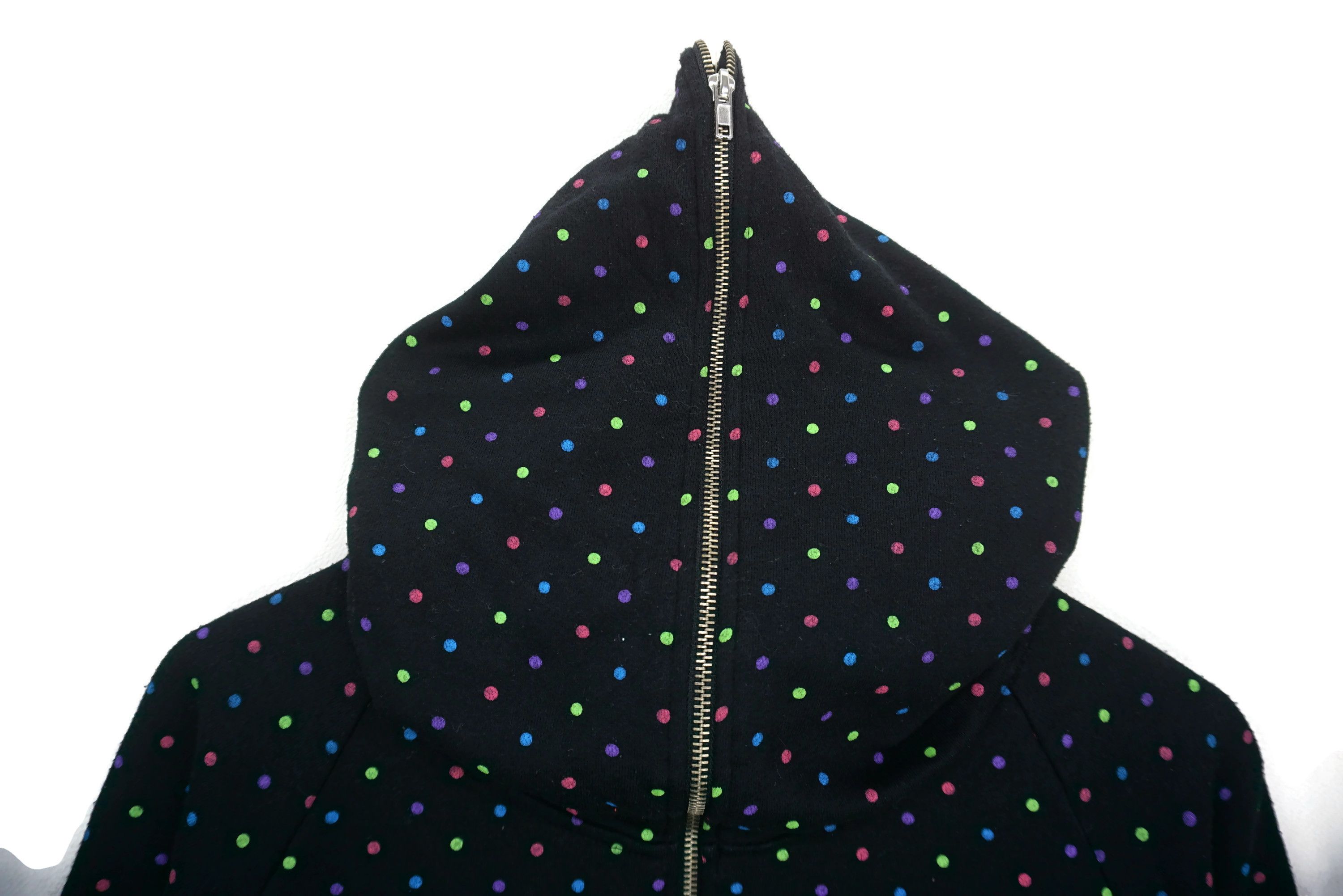 Japanese Brand Up Smile Japan Full Zip Polka Dot Hoodie Fun Sweatshirt Size S / US 4 / IT 40 - 3 Thumbnail
