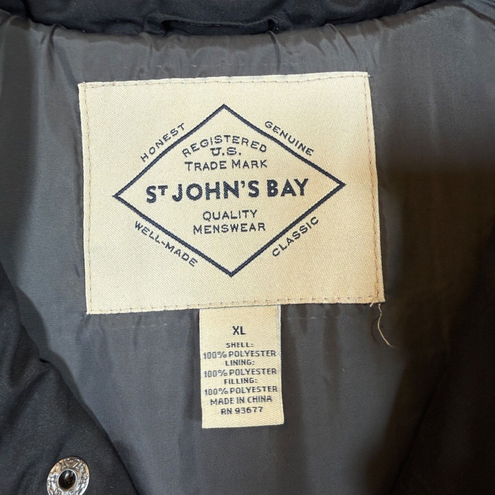 St. Johns Bay St John’s Bay XL men’s black down vest NWT Size US XL / EU 56 / 4 - 8 Thumbnail
