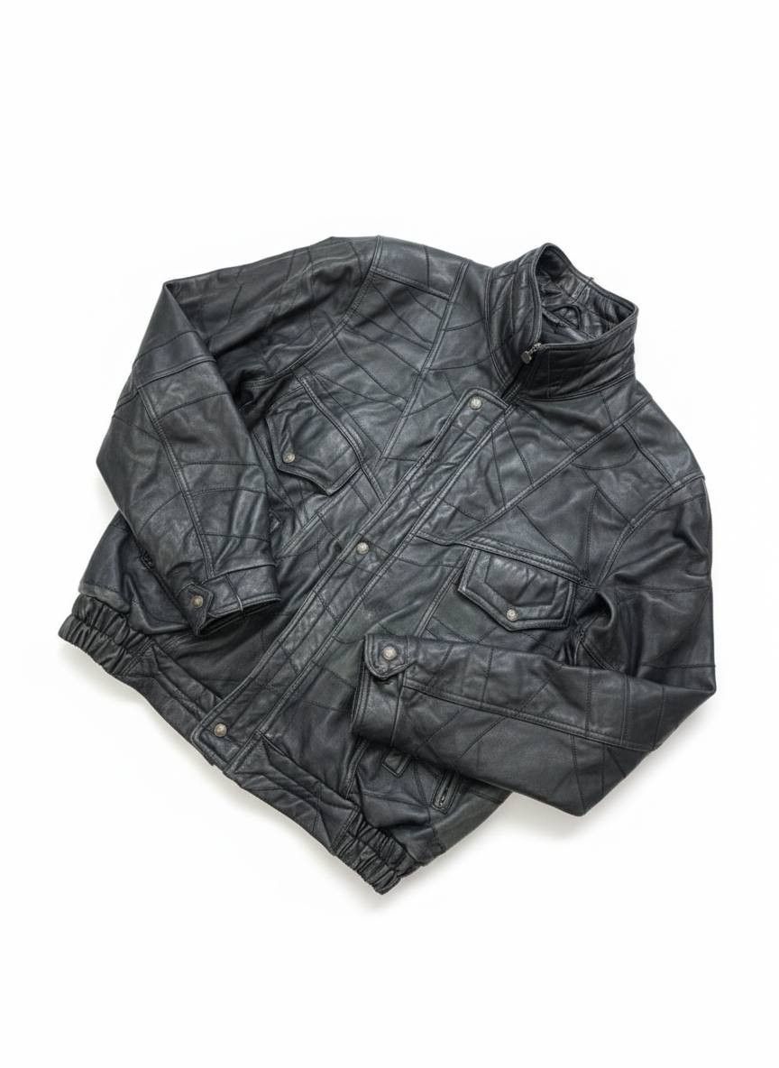 Vintage 90s Vintage Elazar Leather Patchwork Bomber Jacket Size US XL / EU 56 / 4 - 3 Thumbnail