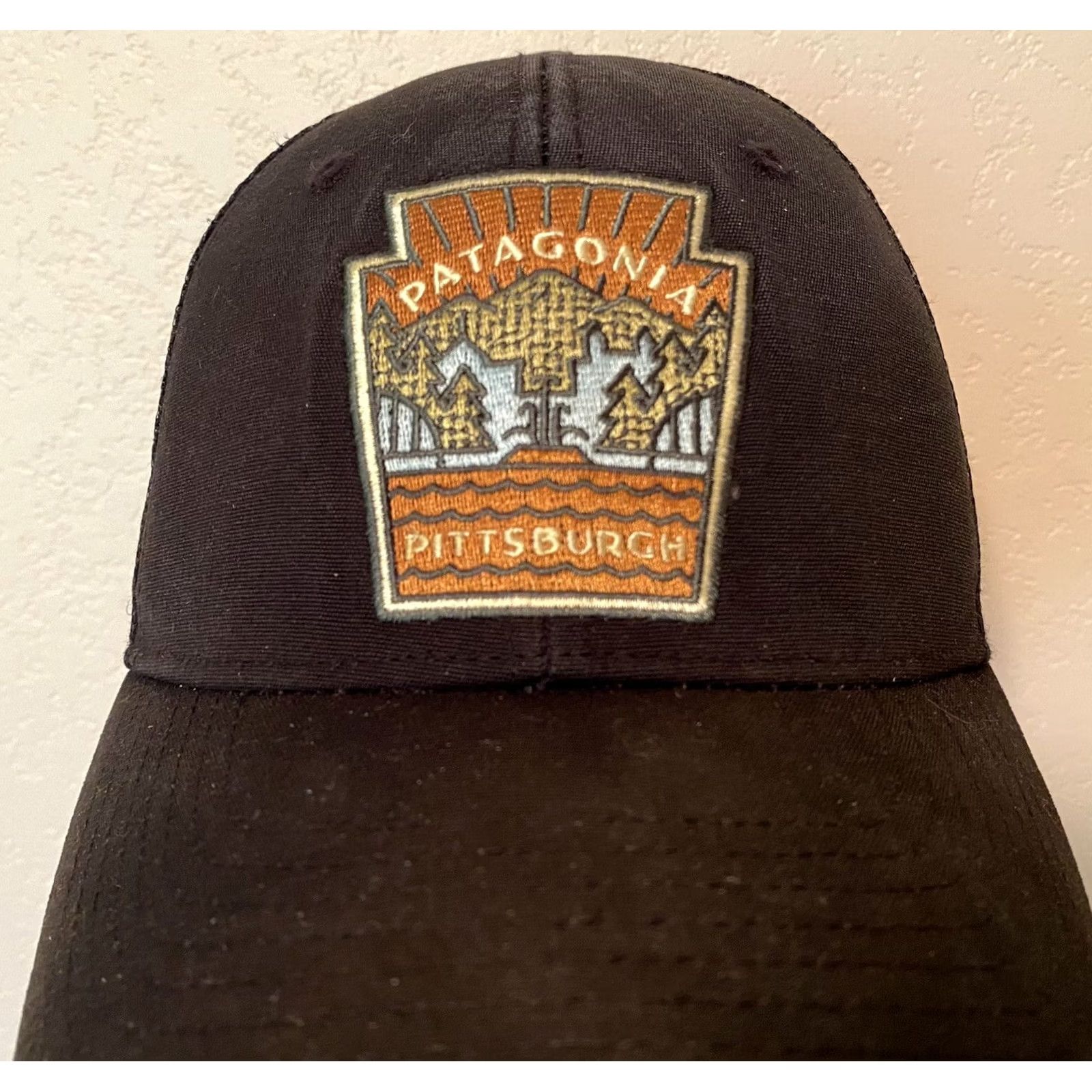 Patagonia VINTAGE Rare Patagonia Pittsburgh Snapback Hat Black Size ONE SIZE - 2 Thumbnail