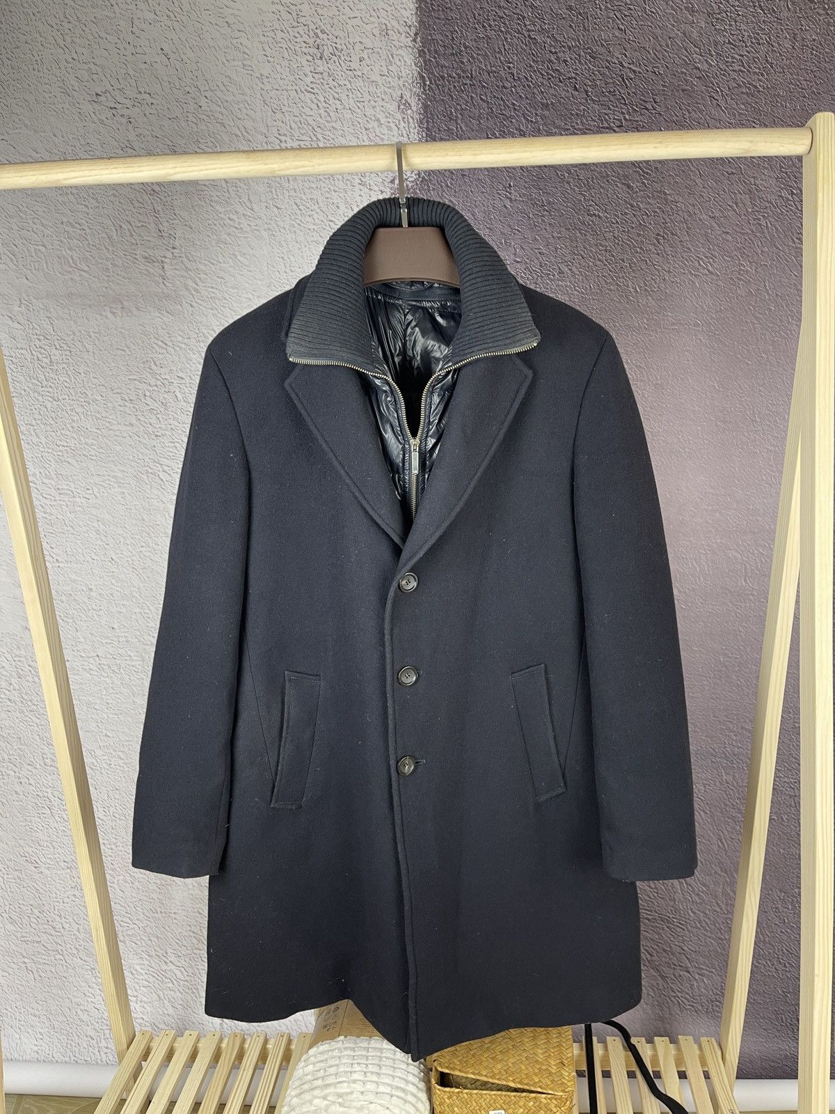 Pal Zileri Lab Paul Zileri wool cashmere feather goose down coat Size US L / EU 52-54 / 3 - 3 Thumbnail