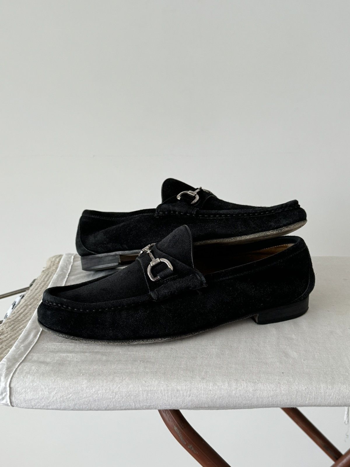 Gucci × Tom Ford × Vintage Vintage Gucci Black Horse Bit Suede