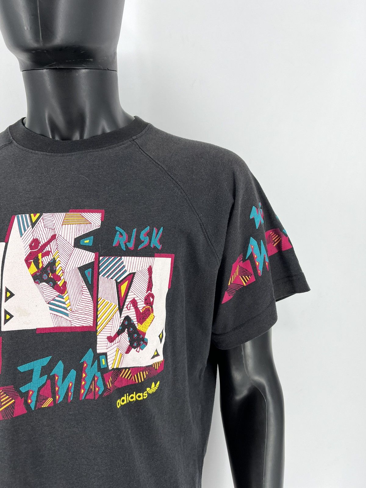 Adidas × Vintage Adidas Vintage Originals No risk No Fun 90's Tee T-shirt Size US M / EU 48-50 / 2 - 7 Thumbnail