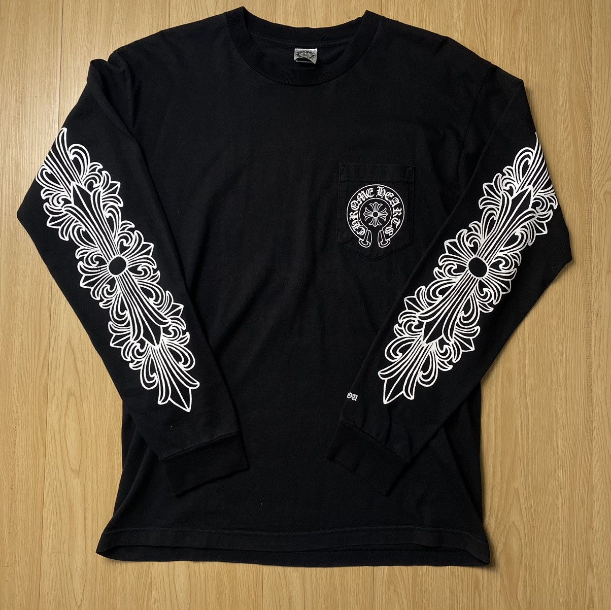 L【在庫あり】CHROME HEARTS HOESESHOE NEW YORK L/S TEE CHROME HEARTS NEW YORK Horseshoe L/S Tee