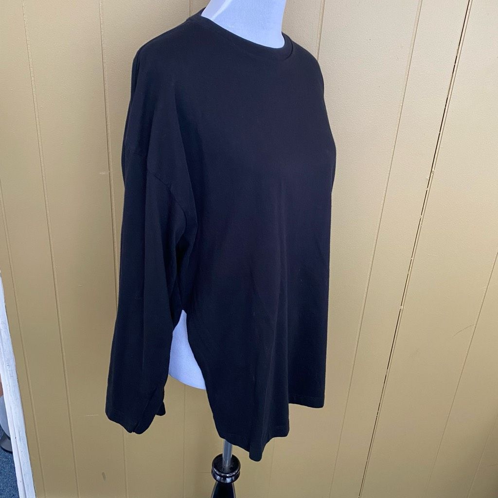 Topshop Topshop women S 4-6 Longsleeve scoopneck casual top black Size S / US 4 / IT 40 - 2 Thumbnail