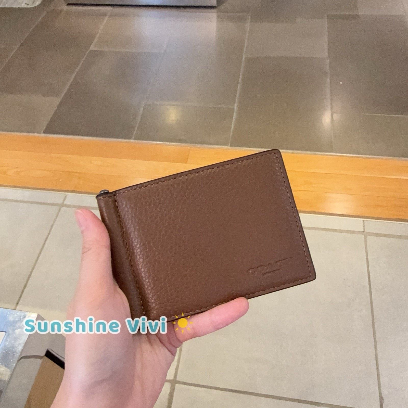 Coach NWT Coach Money Clip Billfold Wallet CH090 Leather SADDLE Size ONE SIZE - 1 Thumbnail