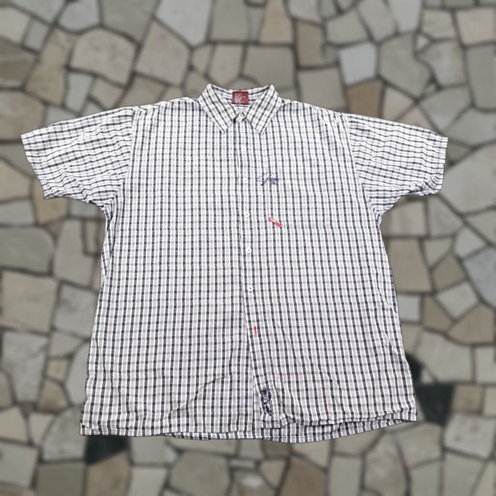 Vintage VINTAGE Shady LTD Shirt Mens M Gray Plaid Button Up Eminem Slim Shady Y2K Short Sleeve Embroidered Check Hip Hop Streetwear Button-Up Mens Size US M / EU 48-50 / 2 - 1 Thumbnail