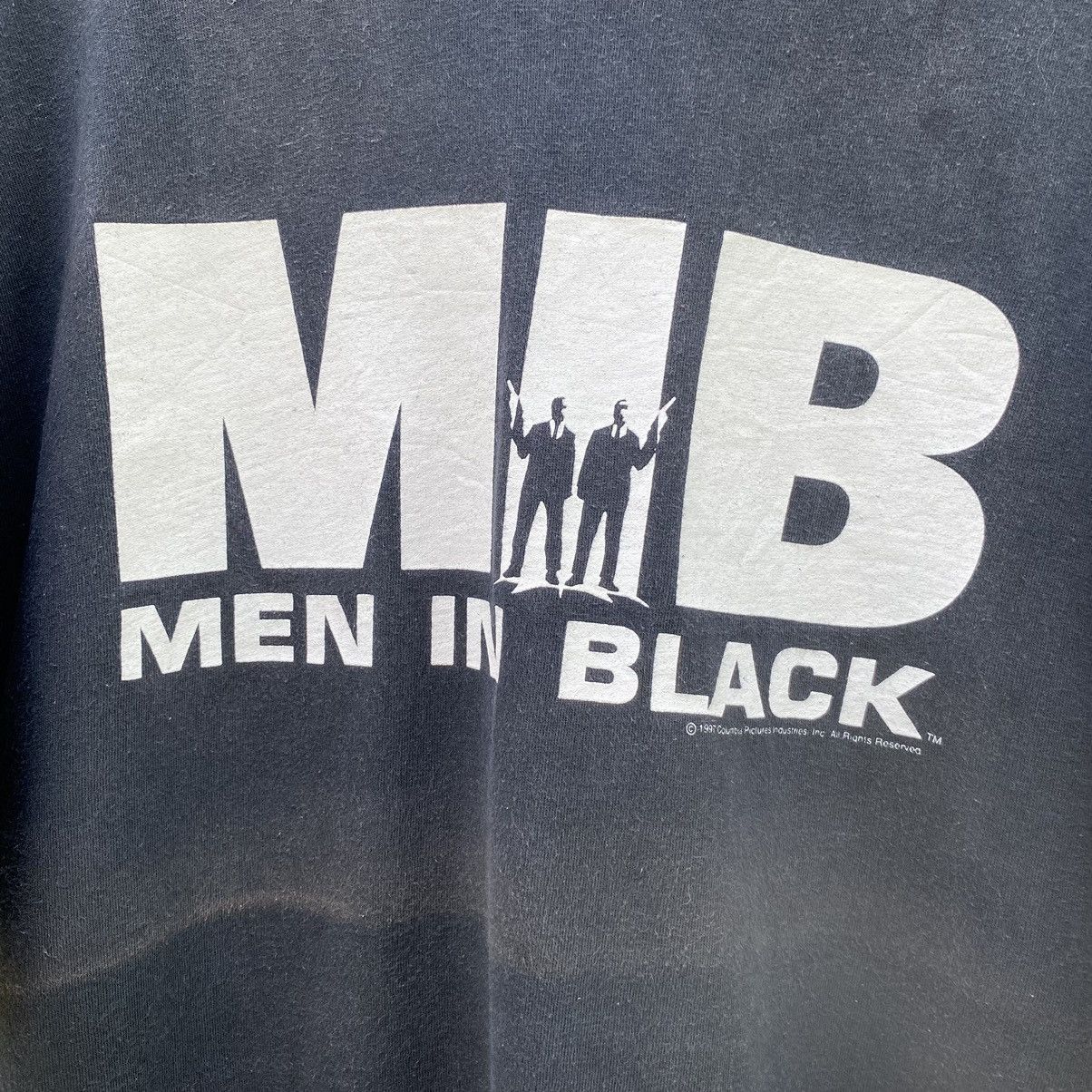 Vintage Thrashed Faded Vintage 90s Men In Black Movie ERD GRUNGE TEE Size US XL / EU 56 / 4 - 3 Thumbnail