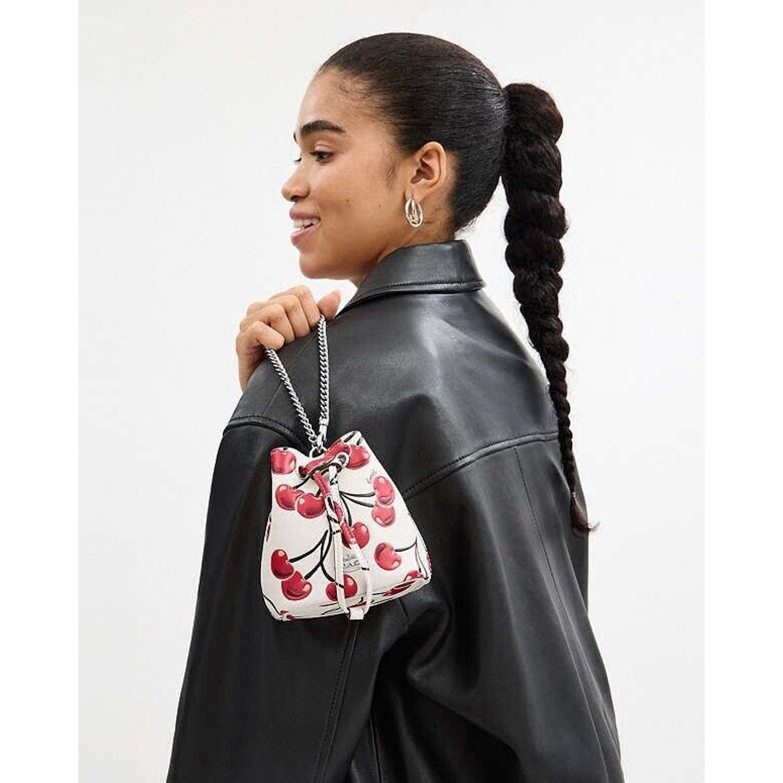 Coach NWT Limited Coach Drawstring Wristlet Cherry Print CZ030 Size ONE SIZE - 7 Thumbnail