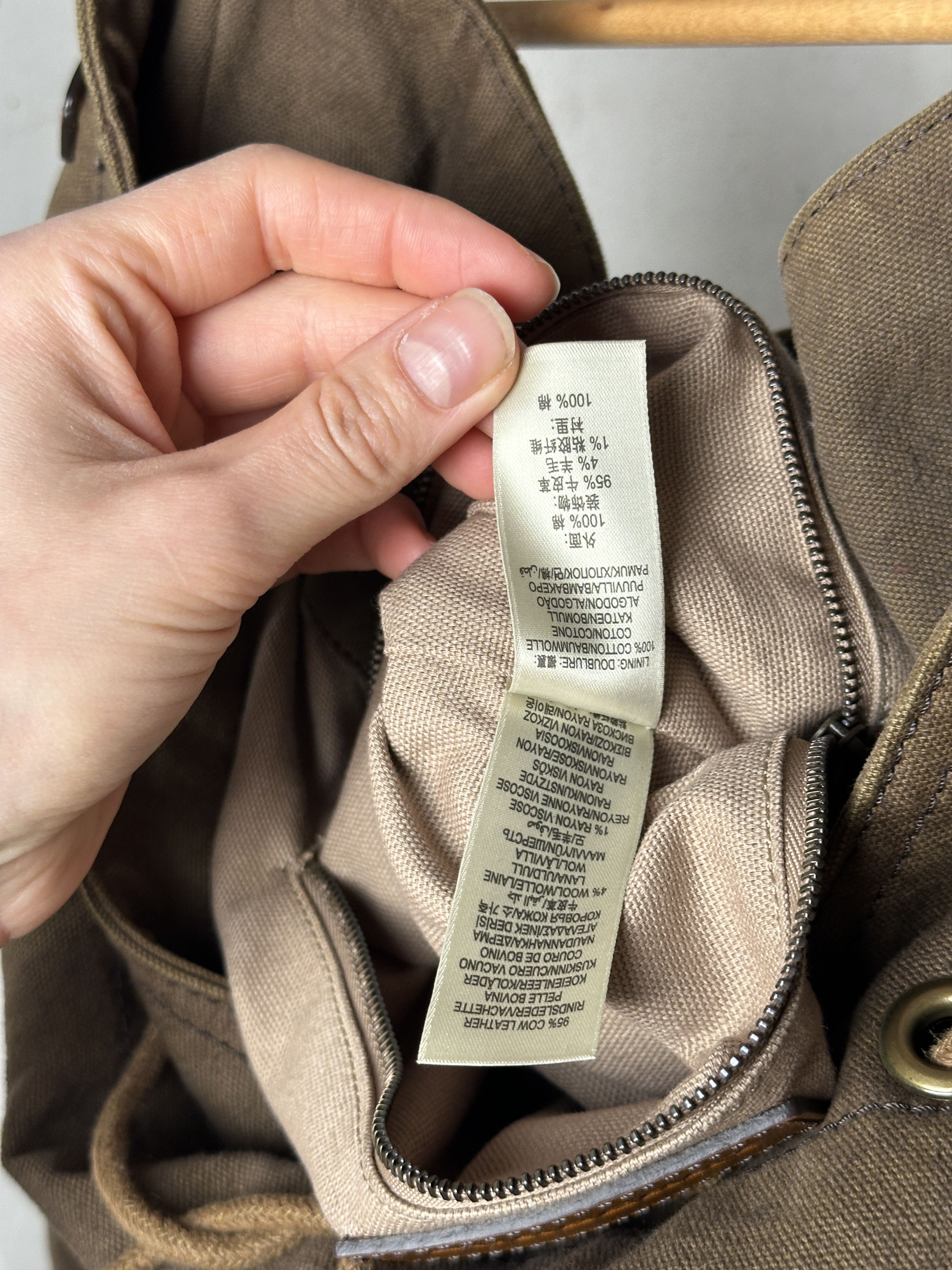 Burberry Burberry Brit Hobo Canvas Khaki Bag Size ONE SIZE - 12 Thumbnail