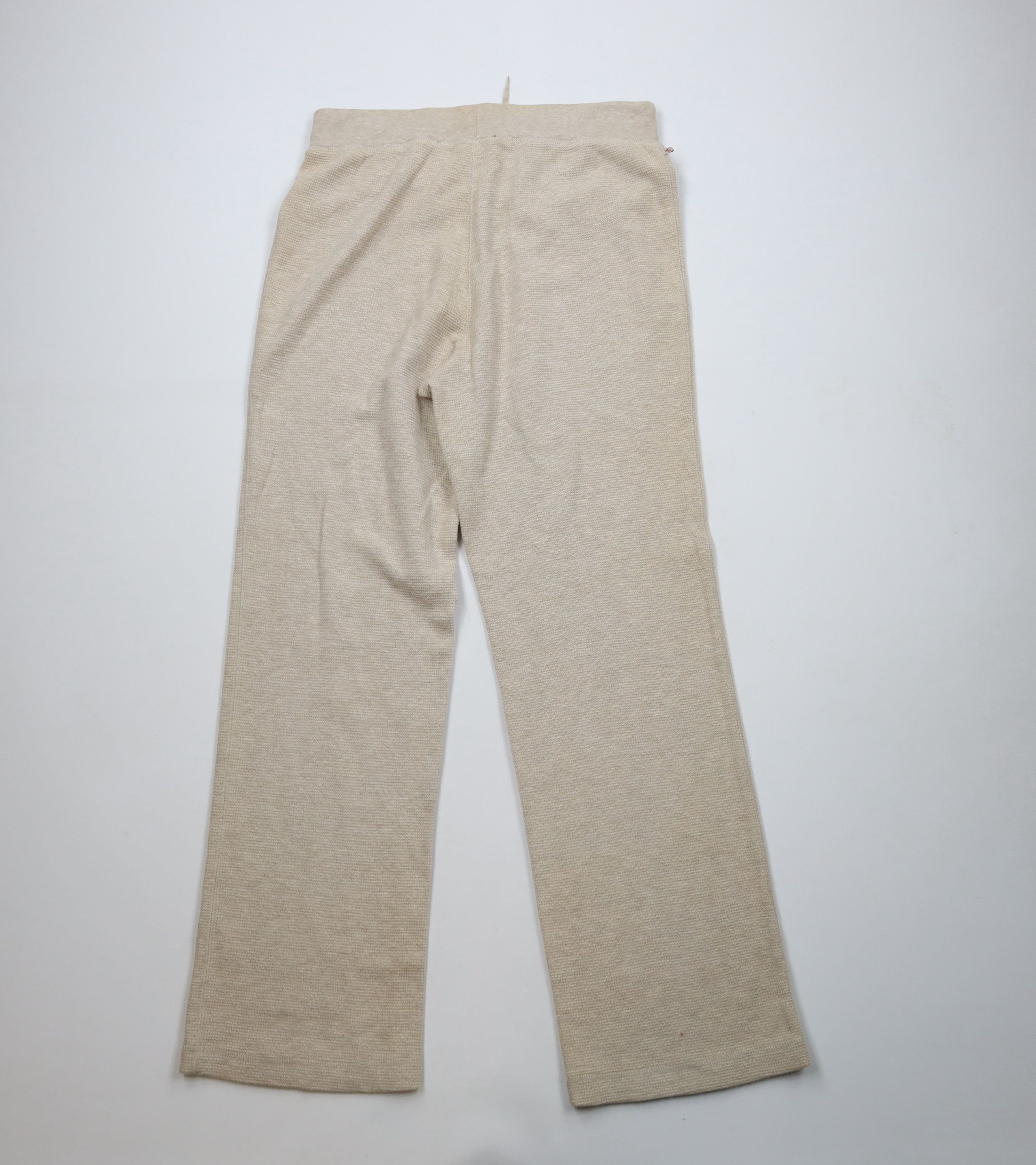 Ralph Lauren × Vintage Vintage 90s Ralph Lauren Waffle Knit Wide Leg Pants Beige Size 34" / US 12 / IT 48 - 11 Thumbnail