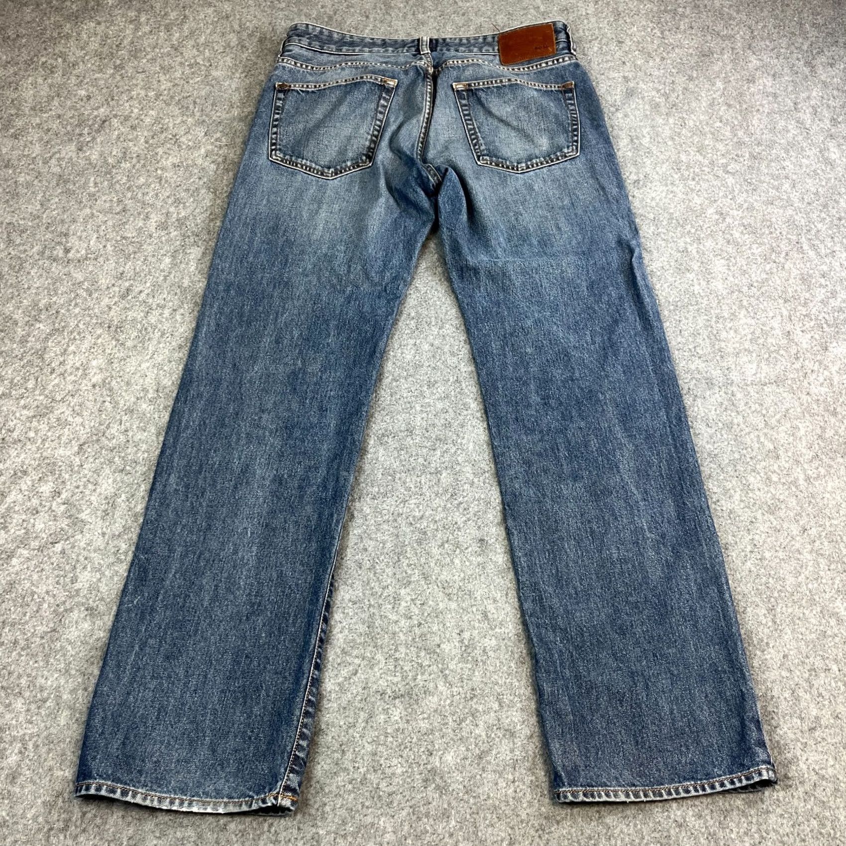 Hugo Boss HUGO BOSS Jeans Regular Straight 34 30 Mid Wash Blue Whiskers Fades Vintage No Colour Blue Medium Denim 5-Pocket Mens Jeans Size US 34 / EU 50 - 2 Thumbnail