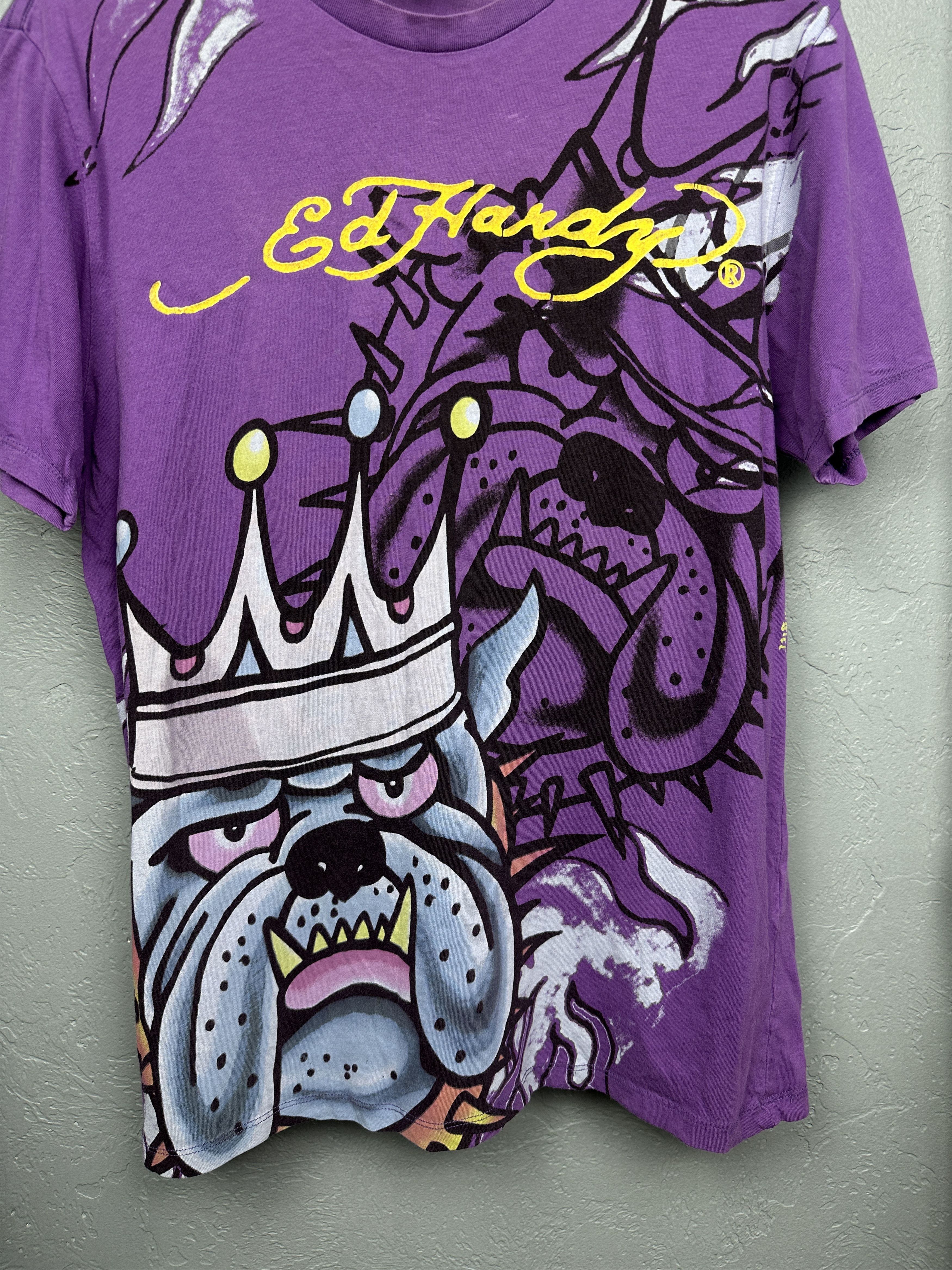 Christian Audigier × Ed Hardy Ed Hardy by Christian Audigier Vintage Mens T-Shirt Size US L / EU 52-54 / 3 - 3 Thumbnail