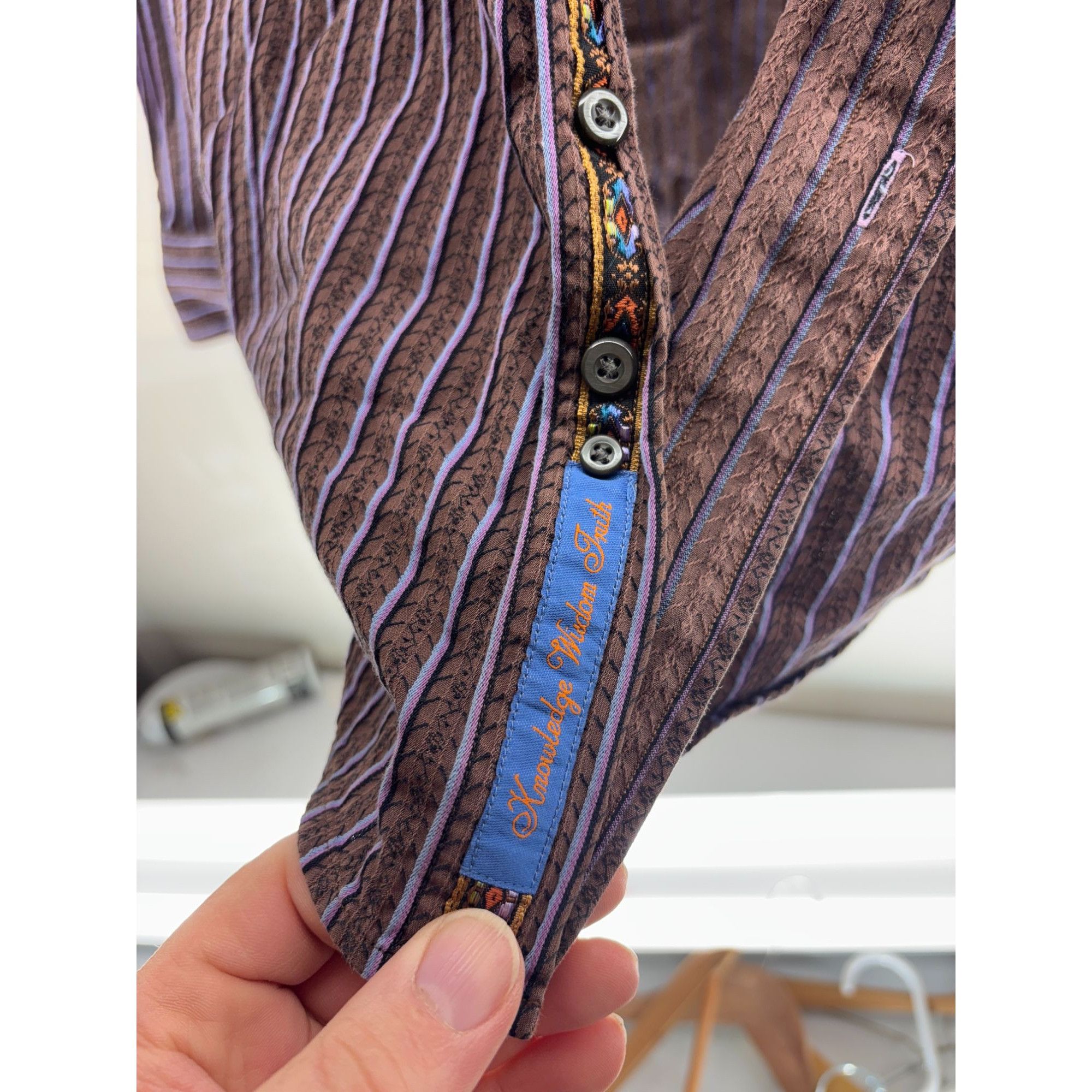 Robert Graham Robert Graham Shirt Men's 2XL XXL Flip Cuff Casual Button Do Size US XXL / EU 58 / 5 - 4 Thumbnail