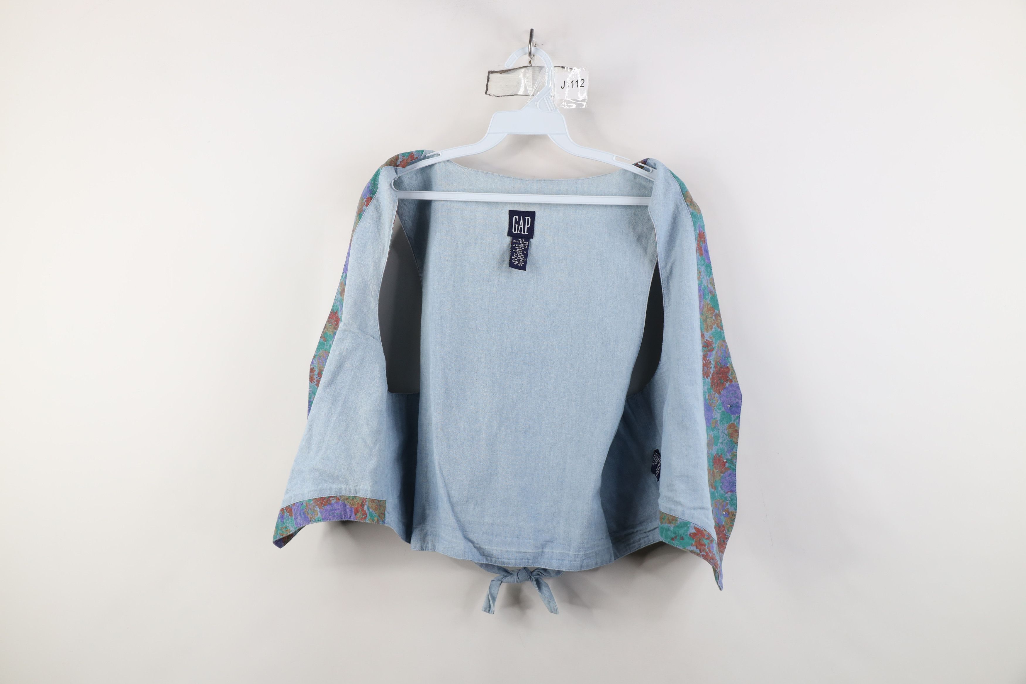 Gap Vintage 90s Gap Babydoll Flower Floral Tie Back Vest Jacket Size M / US 6-8 / IT 42-44 - 6 Thumbnail
