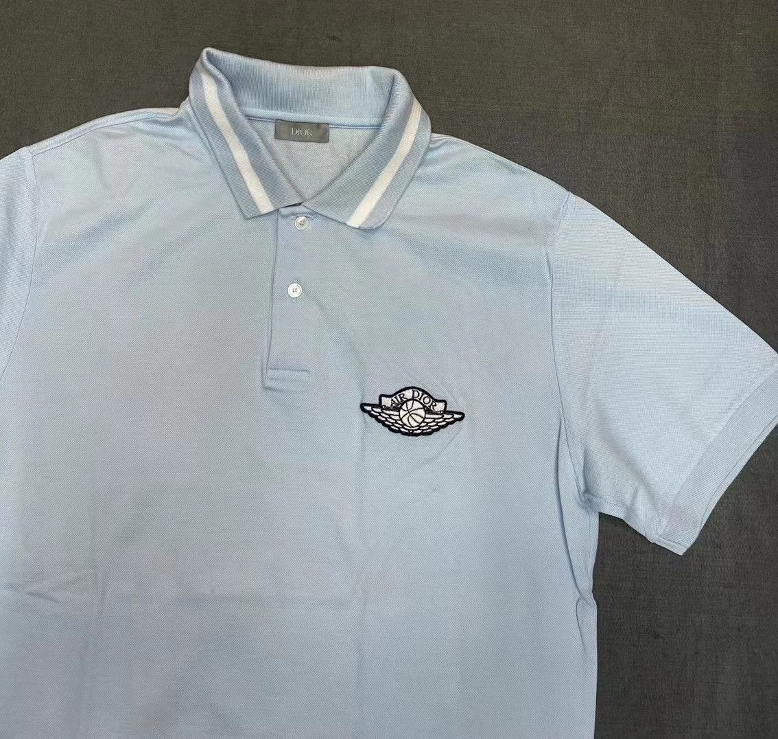 Dior DIOR x Jordan AIR DIOR light blue unisex M short sleeve Polo Size US M / EU 48-50 / 2 - 3 Thumbnail