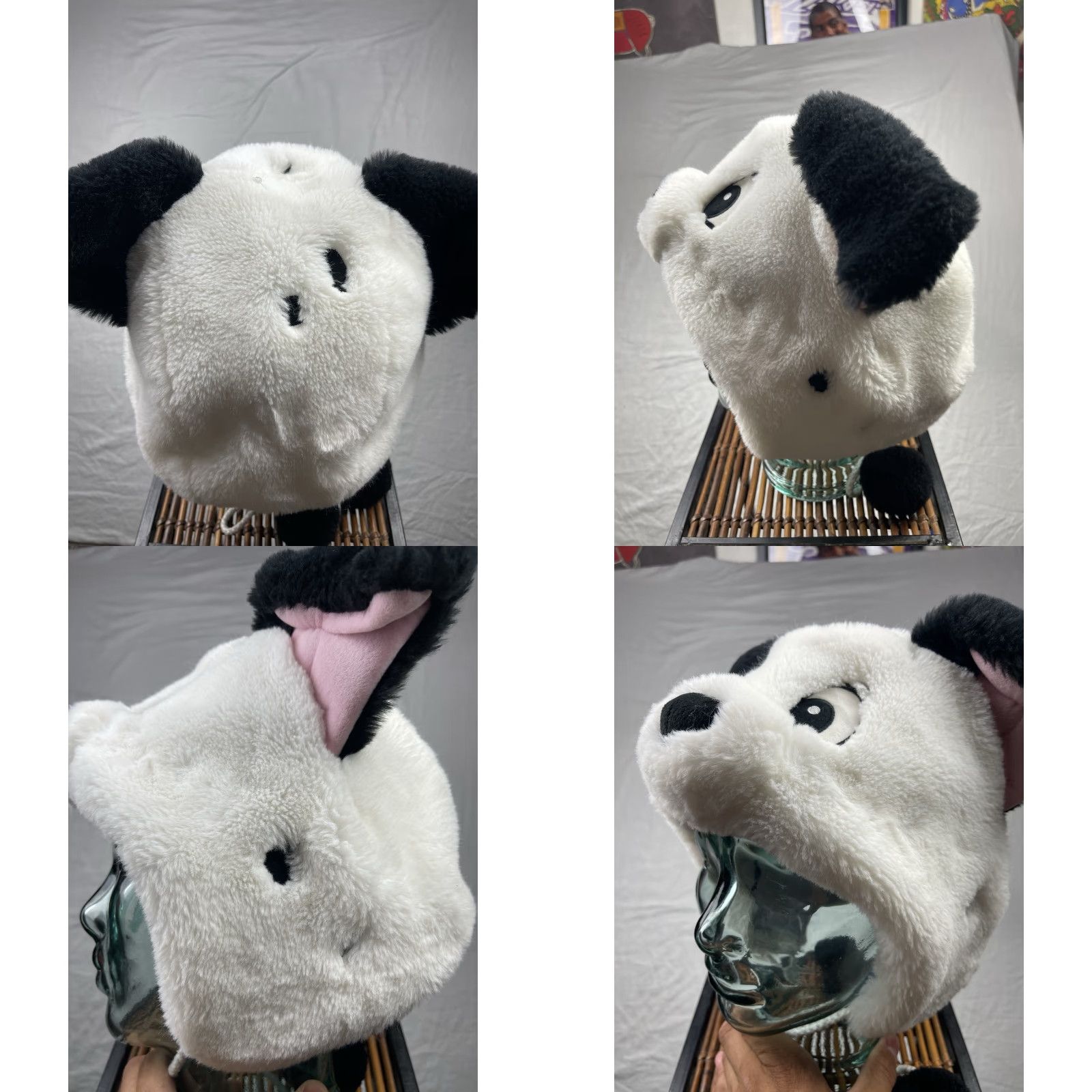 Disney Disney 101 Dalmatians Trapper Hat Mens White Fur Pom Balls Tokyo Resort 58 cm Size ONE SIZE - 8 Thumbnail