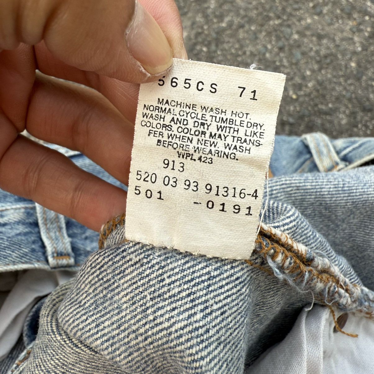 Levi's Vintage Clothing W35 VINTAGE LEVI'S 501 USA 91' FADED DENIM JEAN PANTS Size US 35 - 19 Thumbnail