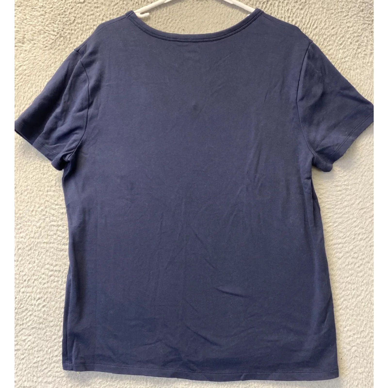 Gap VINTAGE Gap Women's T-Shirt Short Sleeve V-Neck Cotton Basic Casual 2XL Navy Size XXL / US 16-18 / IT 52-54 - 5 Thumbnail