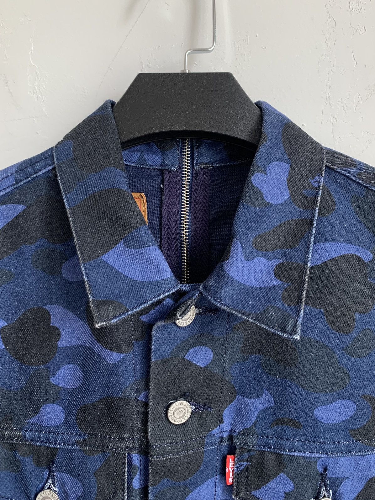 Bape Levis x Bape Blue Camo Trucker Jacket Size US XS / EU 42 / 0 - 10 Thumbnail