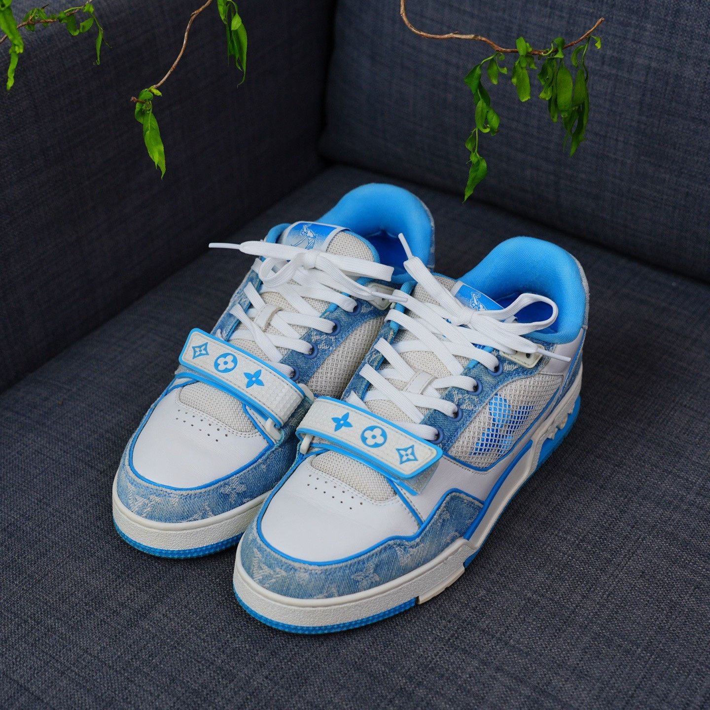 Louis Vuitton Louis Vuitton Training Denim Blue Lowtop Sneakers 7.5 Men Size US 7.5 / EU 40-41 - 1 Thumbnail