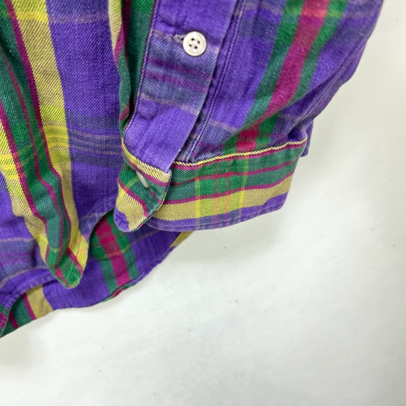 Polo Ralph Lauren VINTAGE Polo Ralph Lauren Shirt Plaid Purple Button-Up Long Sleeve XL Men’s 90s Size US XL / EU 56 / 4 - 6 Thumbnail
