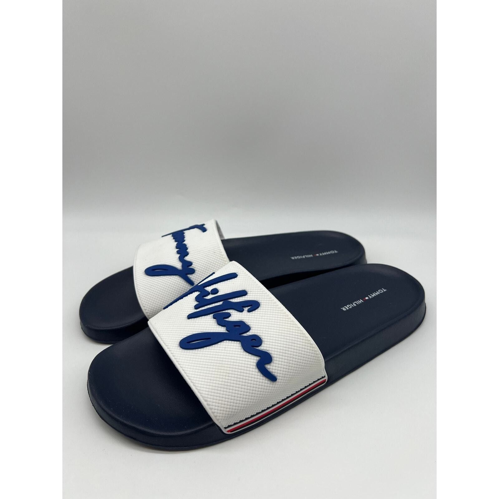 Tommy Hilfiger Tommy Hilfiger Men's Blue White Slide Sandal Slipper Size 11 Size US 11 / EU 44 - 3 Thumbnail