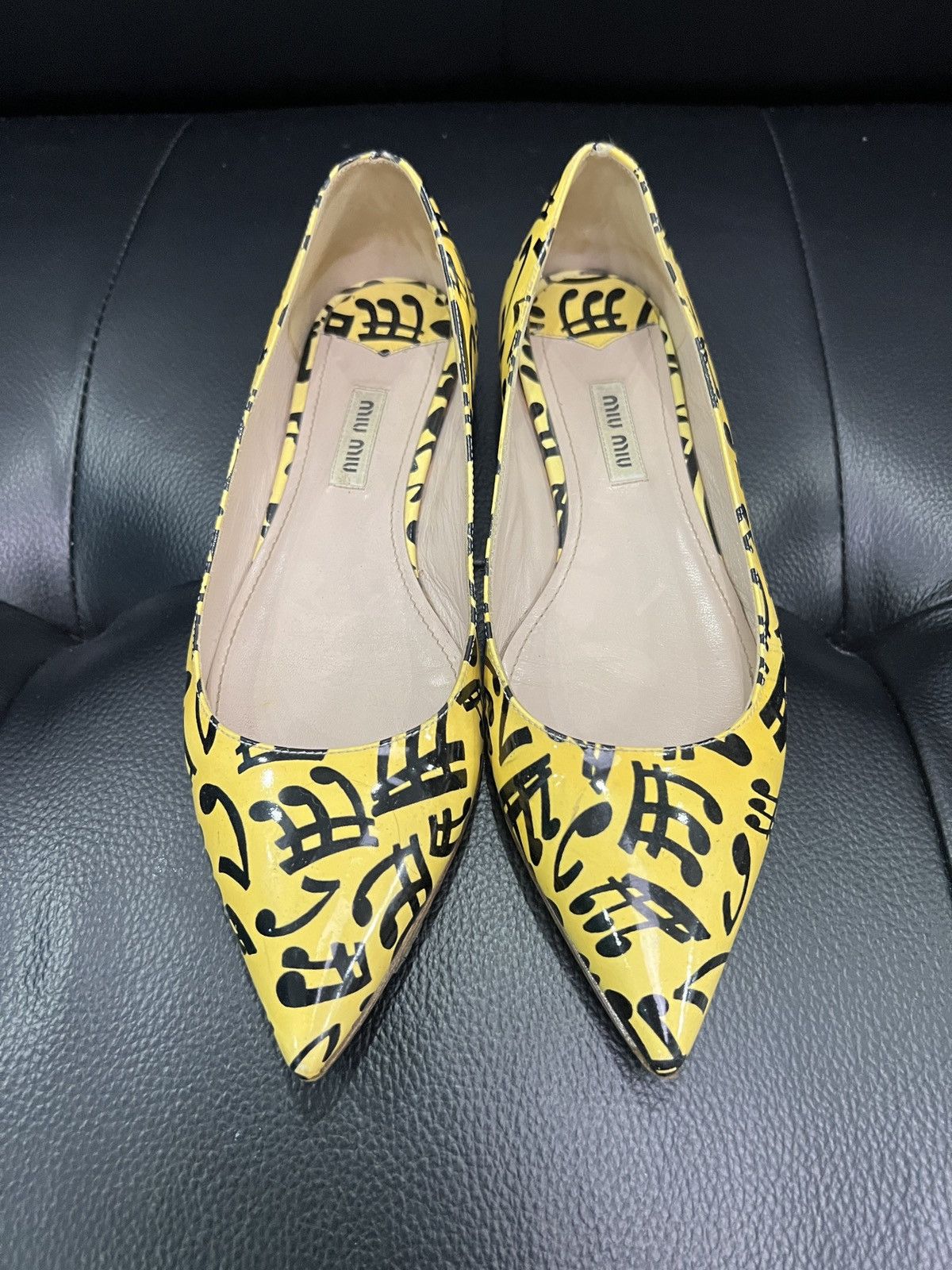 Miu Miu Miu Miu Musical Note Pointed-Toe Flats Size US 7 / IT 37 - 9 Thumbnail