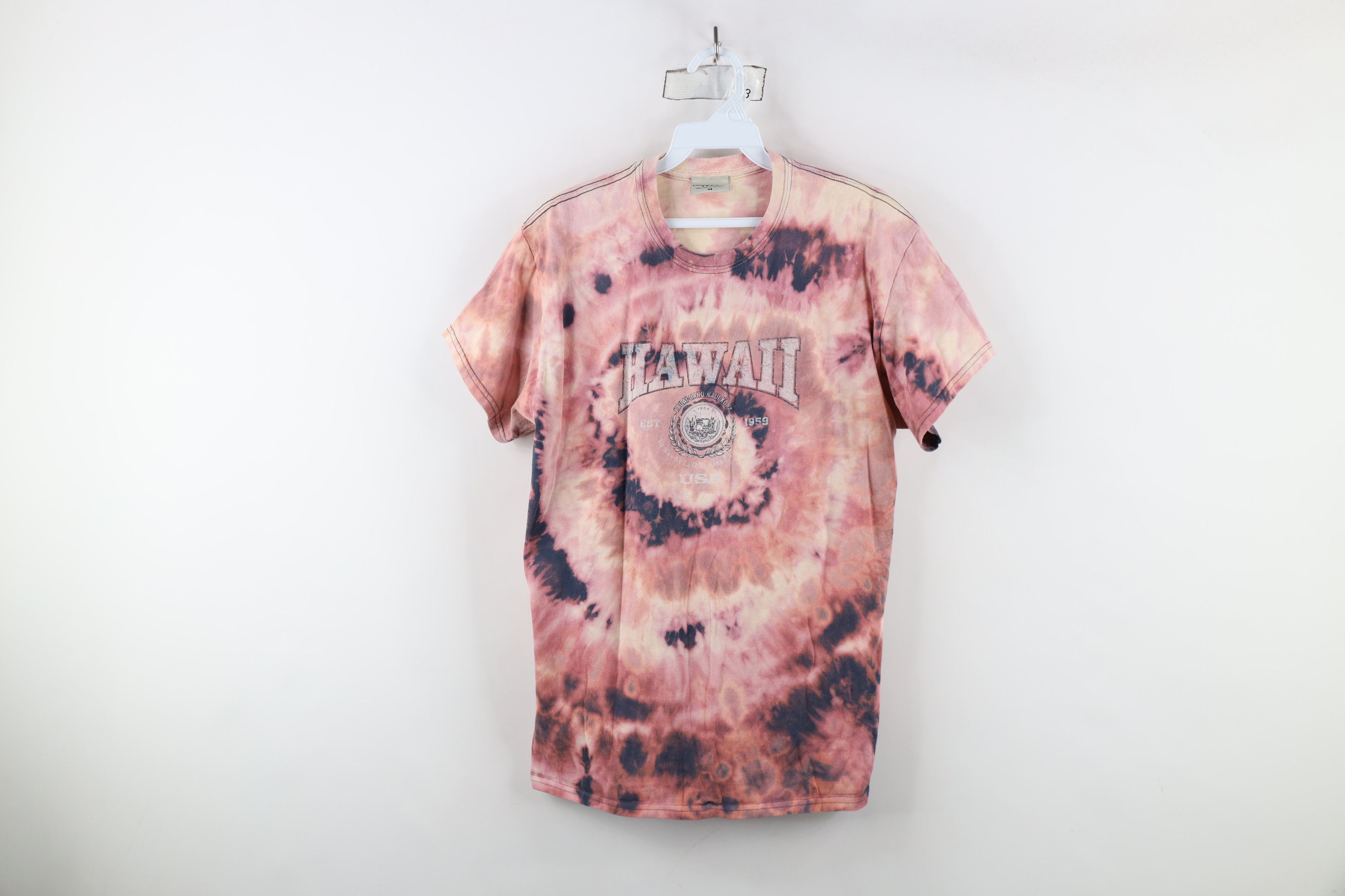 Vintage Vintage 90s Streetwear Acid Wash Hawaii T-Shirt Trippy Size M / US 6-8 / IT 42-44 - 1 Thumbnail