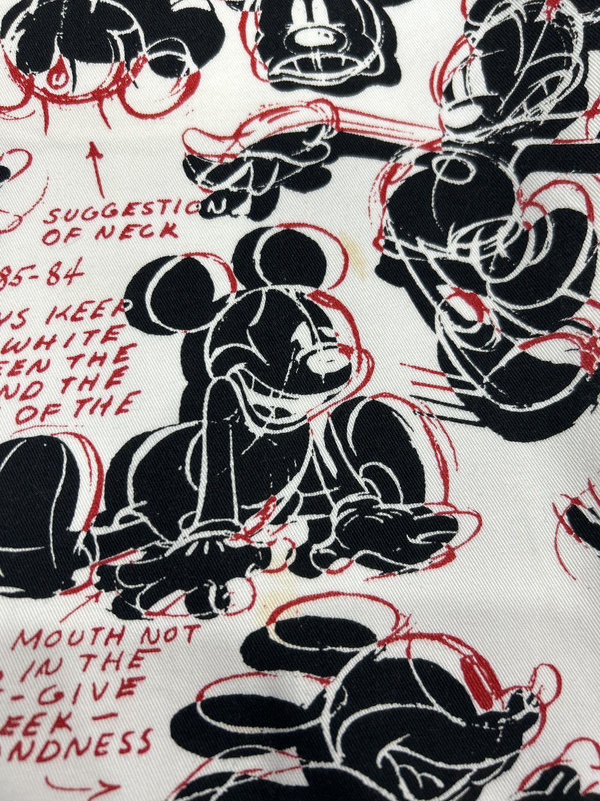 Comme des Garcons SHIRT Cdg comme des garcons shirt disney mickey sketch print aop Size US 32 / EU 48 - 4 Thumbnail