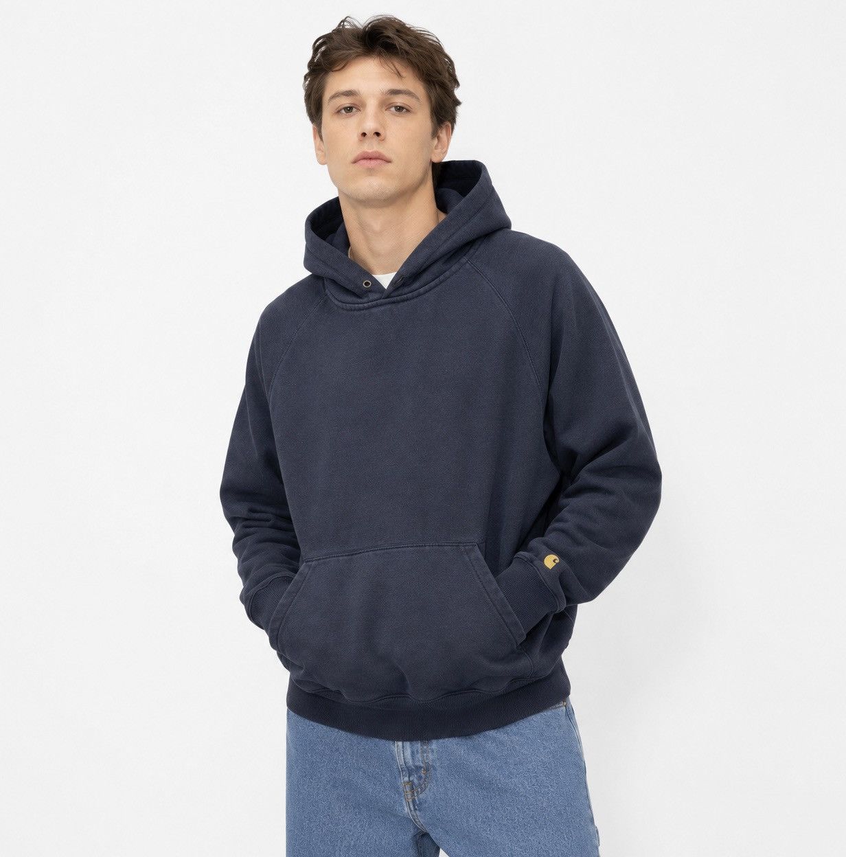 Carhartt Carhartt WIP Hooded Chase Sweat Hoodie Blue Long Sleeve Top Size US M / EU 48-50 / 2 - 1 Thumbnail