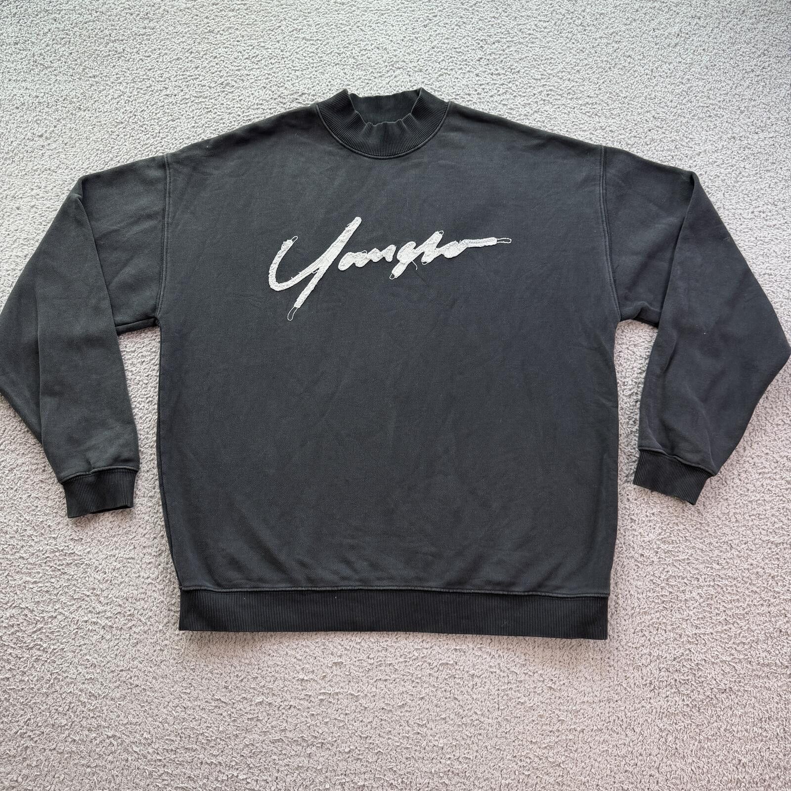 YoungLA YoungLA Script Logo Crewneck Sweatshirt Black Gym Mens M Size US M / EU 48-50 / 2 - 1 Thumbnail