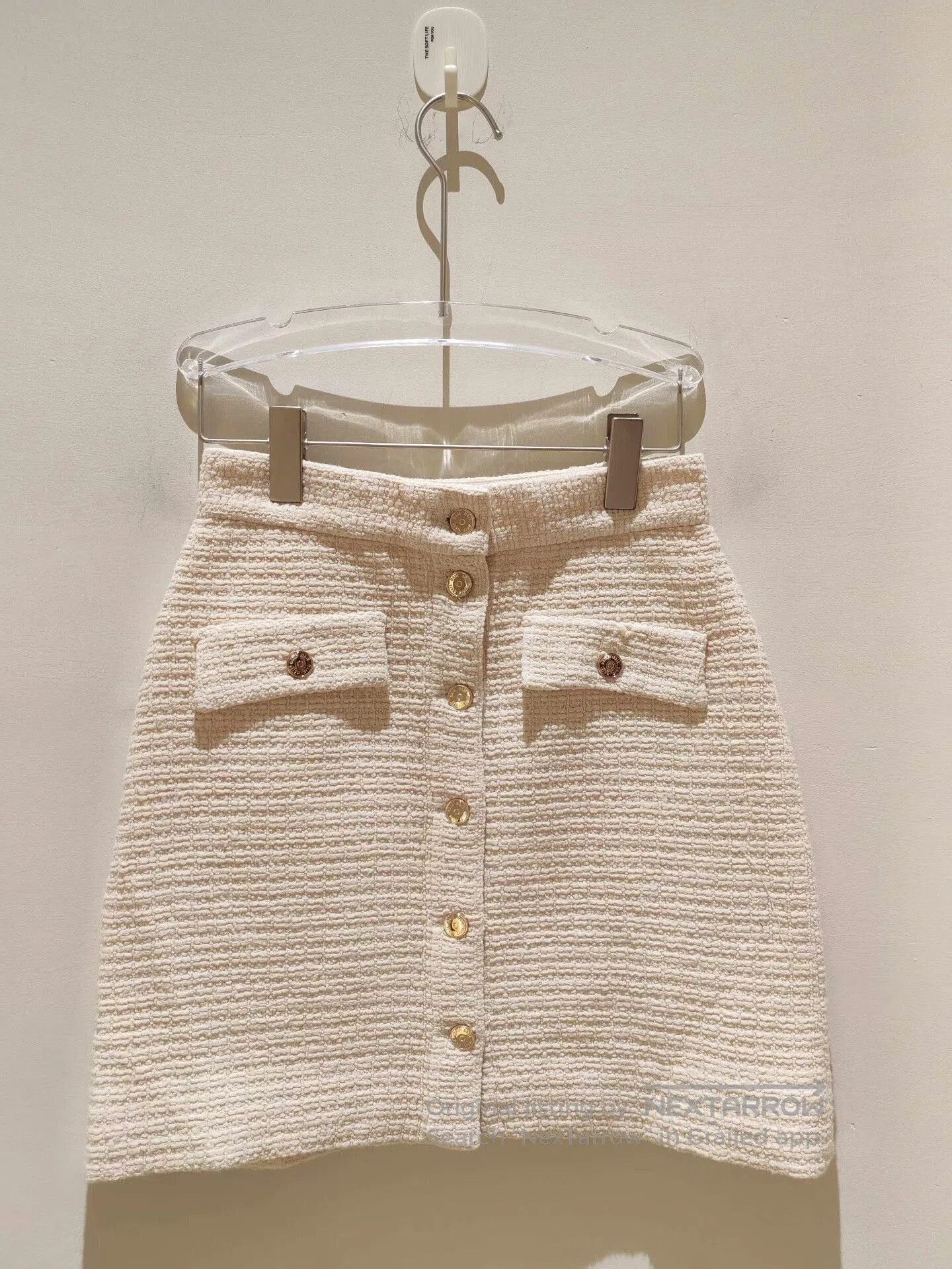 Maje Maje Metallic Button A-Line Tweed Skirt. Size 35" - 1 Thumbnail